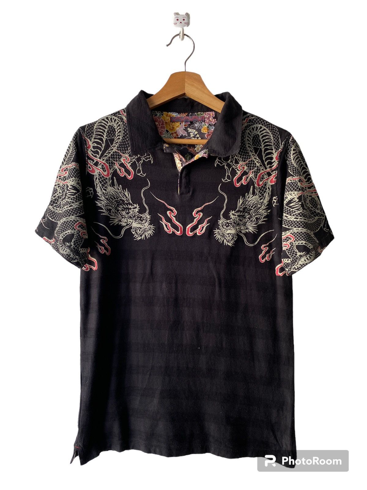 Japanese Traditional Sukajan Design Polo Shirt