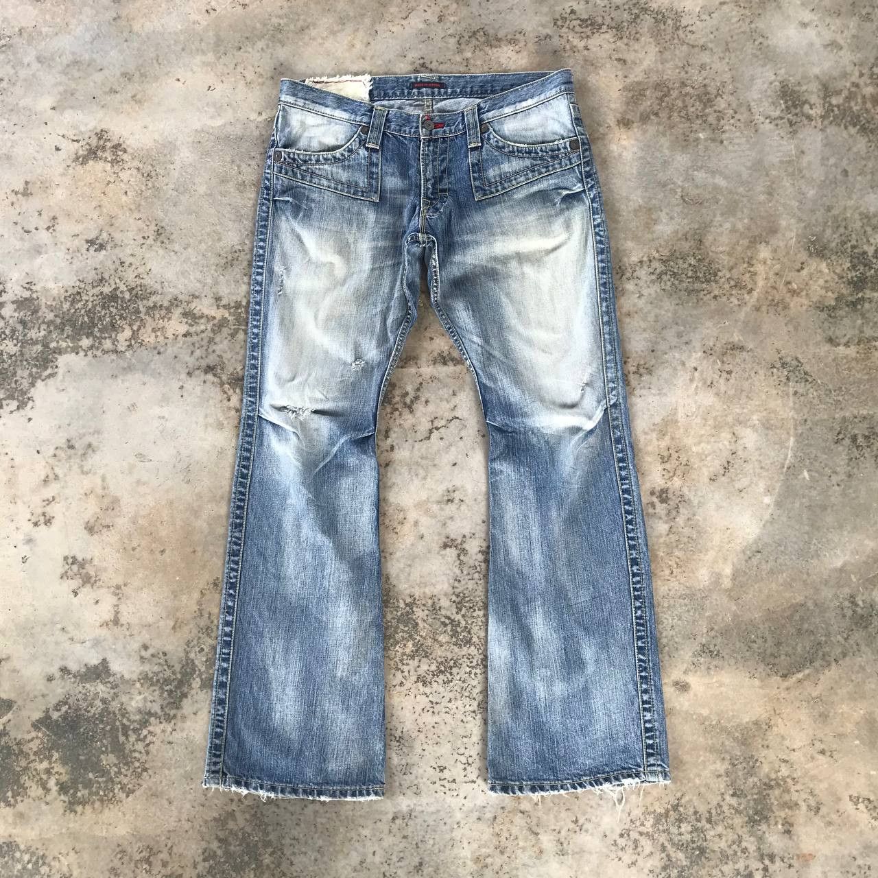 Other FLARED BLUEWAY JAPAN DISTRESSED LOWRISE DENIM W33x33 Size US 33 - 4 Thumbnail