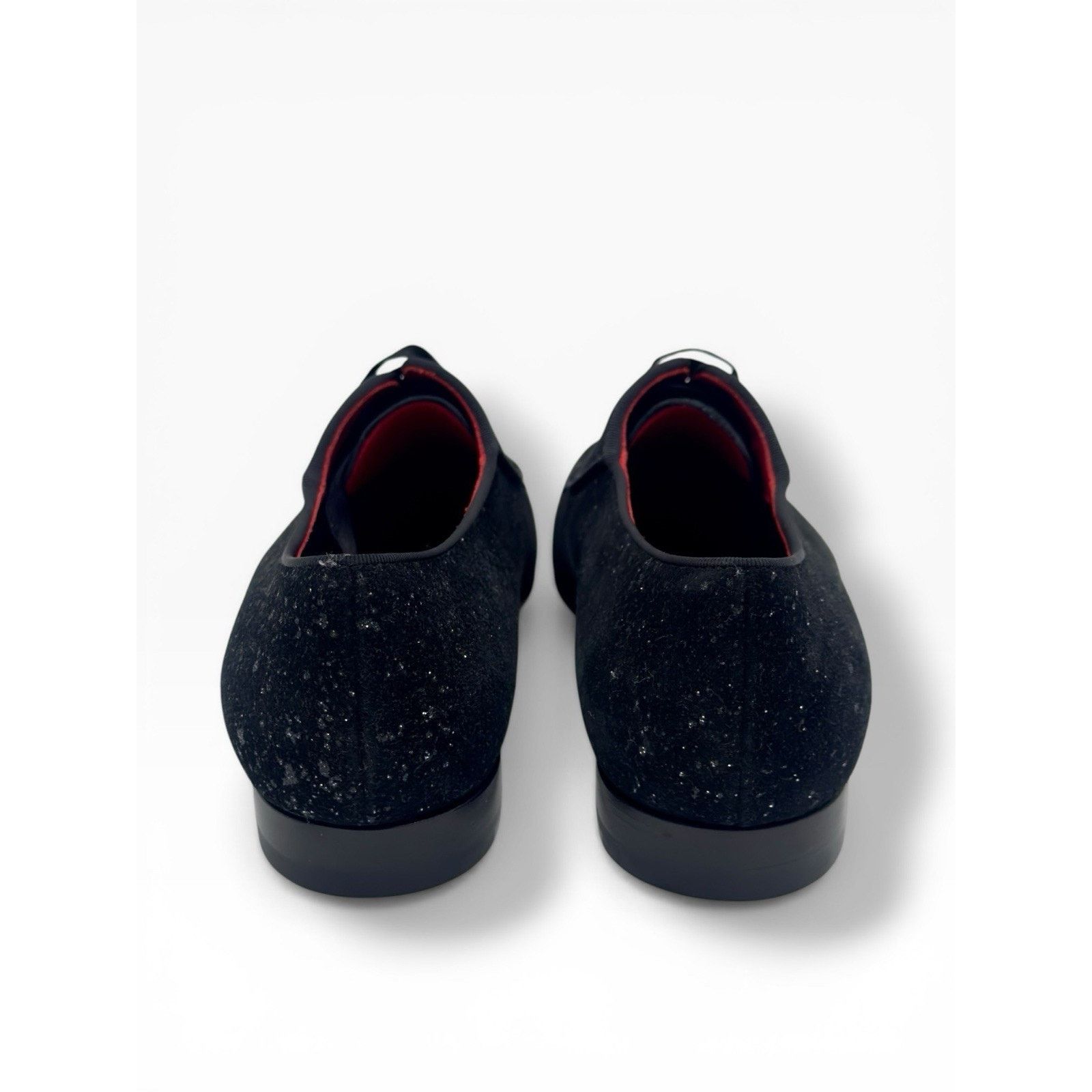 Christian Louboutin Suede Black Sparkle Lafitte Lace Up Shoes EU 41 Size US 8 / EU 41 - 4 Thumbnail