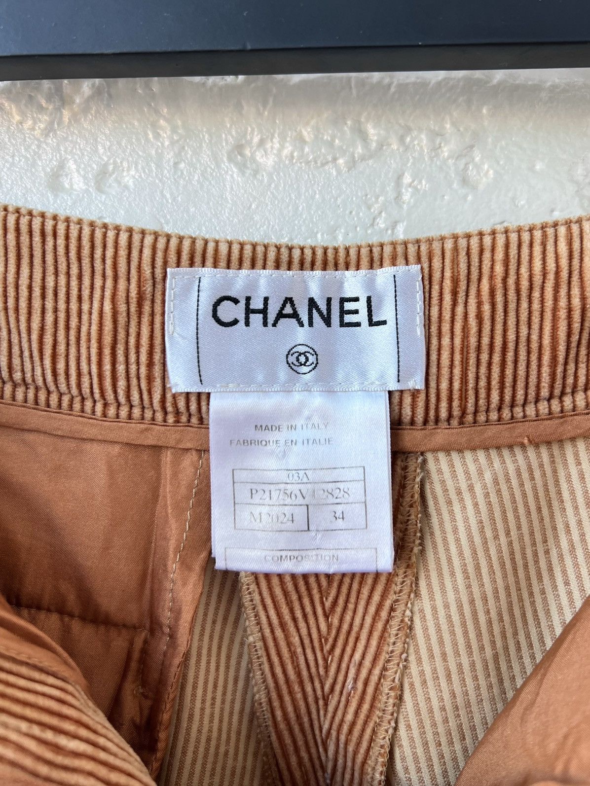 Chanel Chanel Corduroy Cotton / Cashmere Zip Pants Size 24" / US 00 / IT 34 - 9 Thumbnail