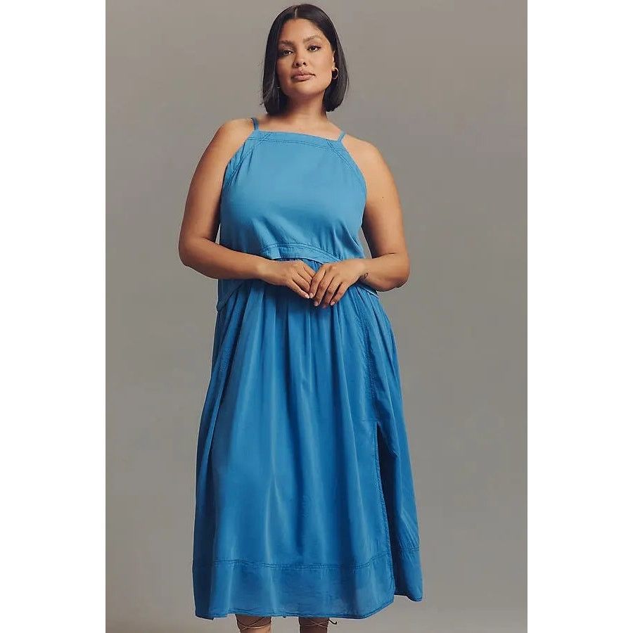 Anthropologie NWT Pilcro Sleeveless Twofer Midi Dress $188 XS/S Blue Size XS / US 0-2 / IT 36-38 - 2 Thumbnail