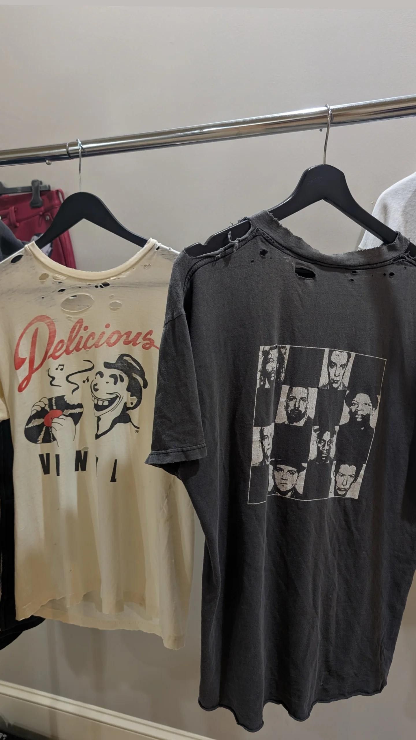 Vintage 80s Original Delicious Vinyl Logo Thrashed Band Promo Shirt Size US M / EU 48-50 / 2 - 5 Thumbnail