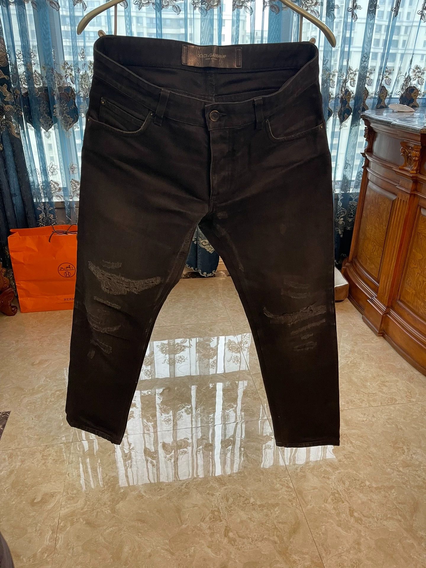 Dior DG Distressed Knee Jeans 46 Size US 30 / EU 46 - 1 Thumbnail