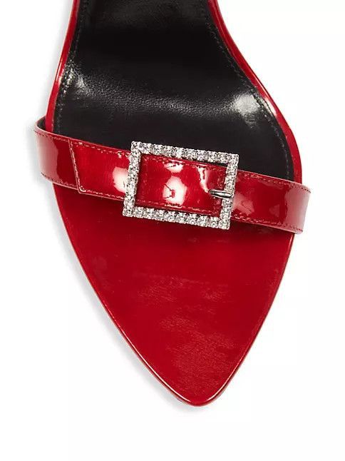 Saint Laurent Paris o1b1hav110824 Claude Patent Leather Sandals in Red Size US 10 / IT 40 - 4 Thumbnail