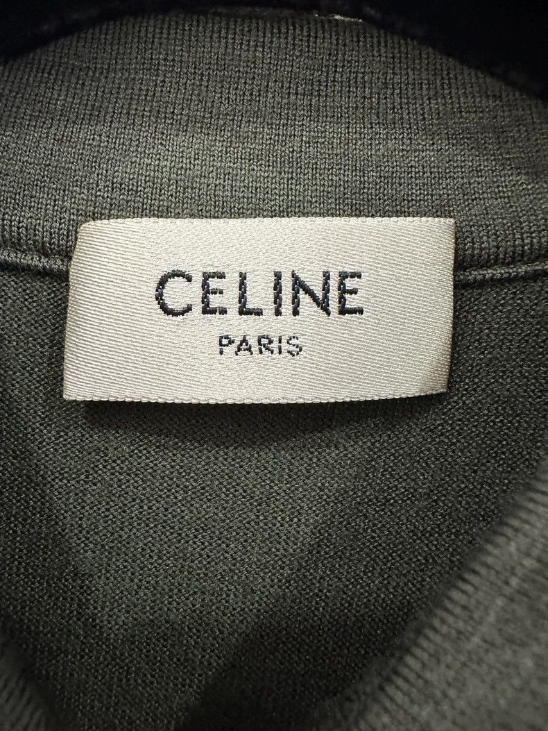 Celine Celine Dark Green Wool Dress for Women Size 41" - 4 Thumbnail