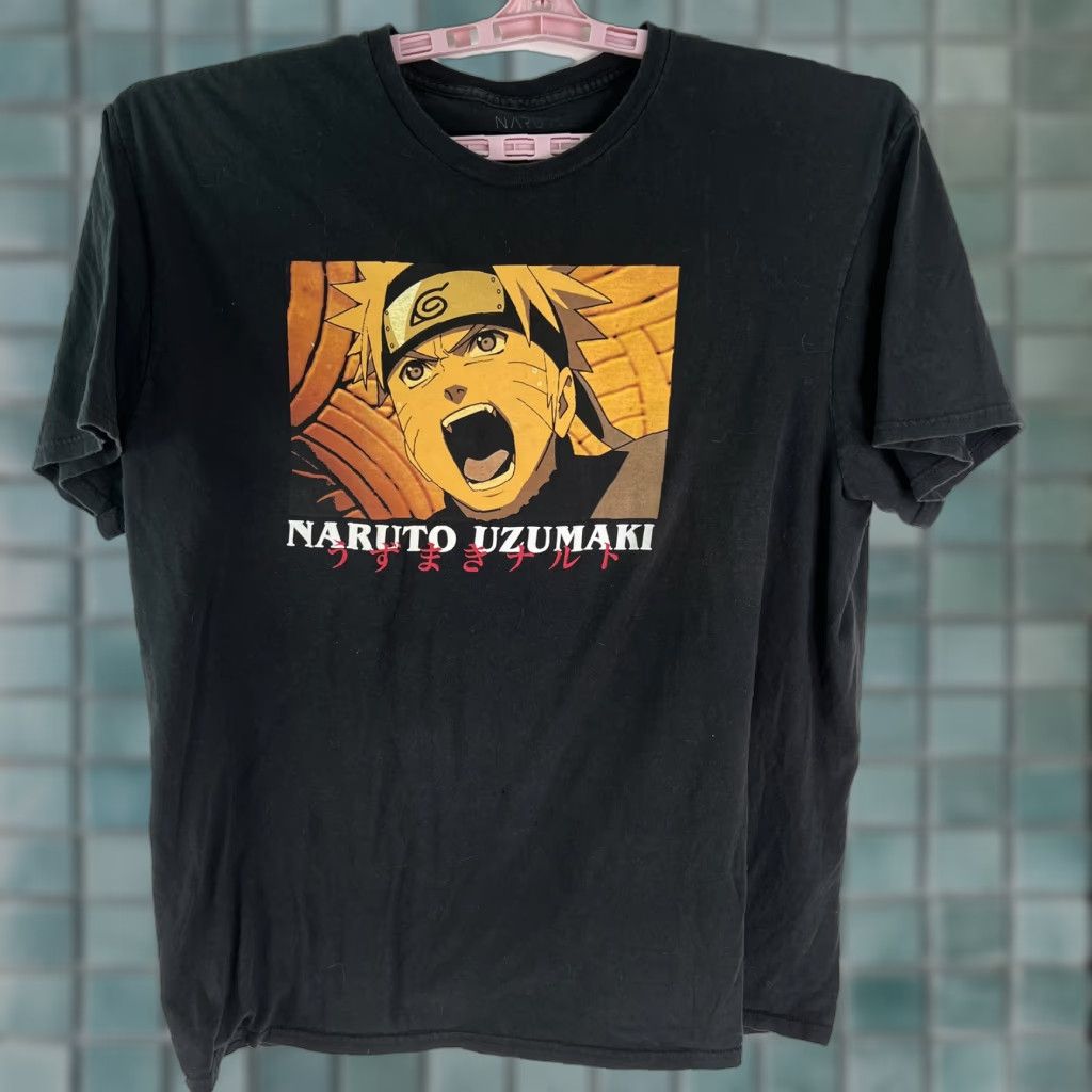 Vintage Viz Media Naruto Shippuden Collection Uzumaki Mens Black T Shirt 2XL Short Sleeve Graphic Crew Neck 100% Cotton Size US XXL / EU 58 / 5 - 1 Thumbnail