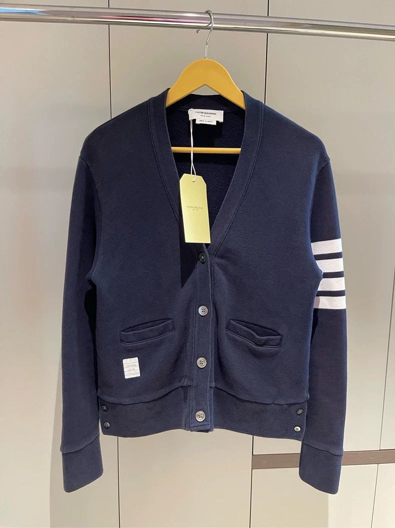Thom Browne Thom browne Dark blue cardigan jacket 2504-Nextarrow Size US XS / EU 42 / 0 - 1 Thumbnail