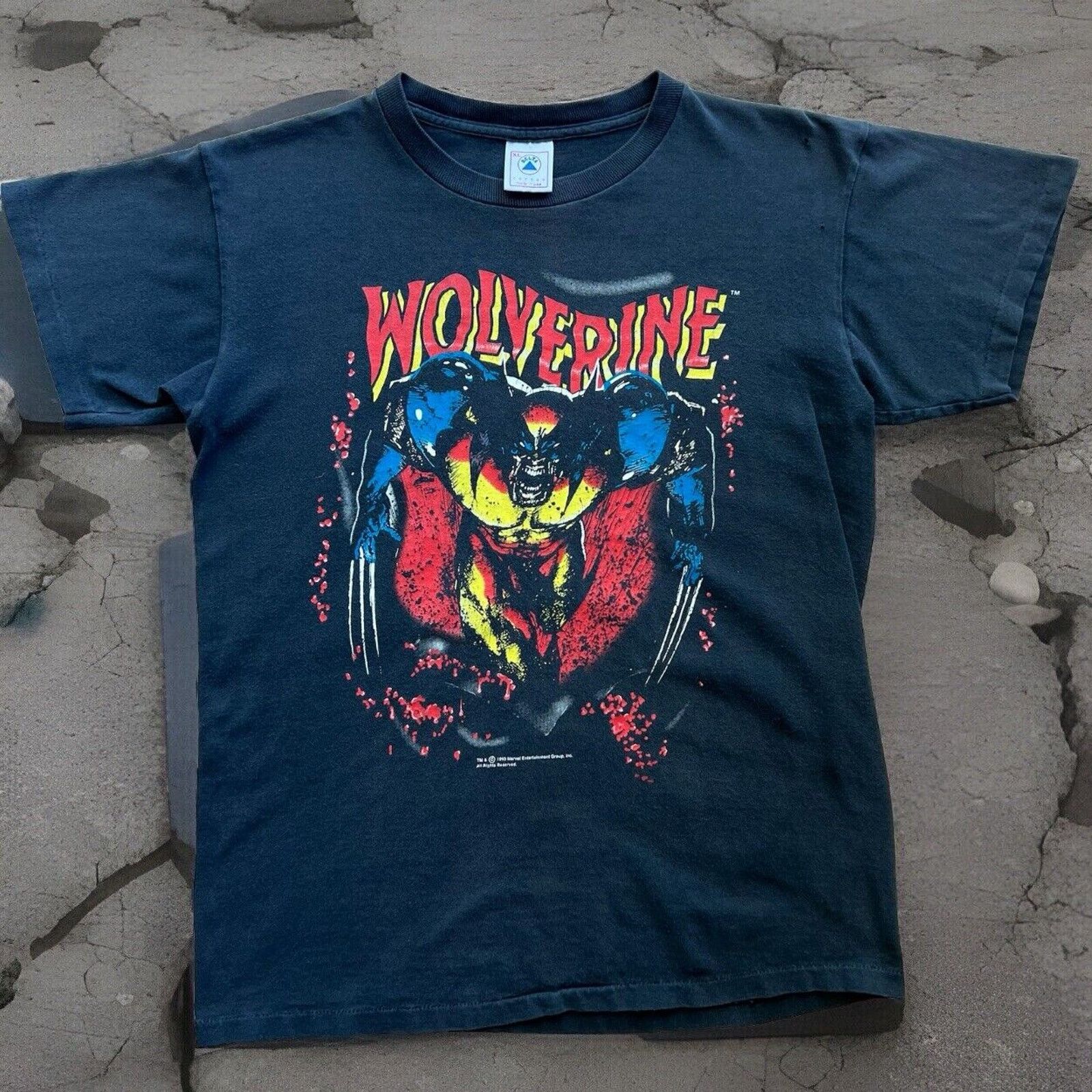 Marvel Comics × Vintage Vintage Wolverine Shirt Youth XL Black 90s X Men Marvel Size US S / EU 44-46 / 1 - 1 Thumbnail