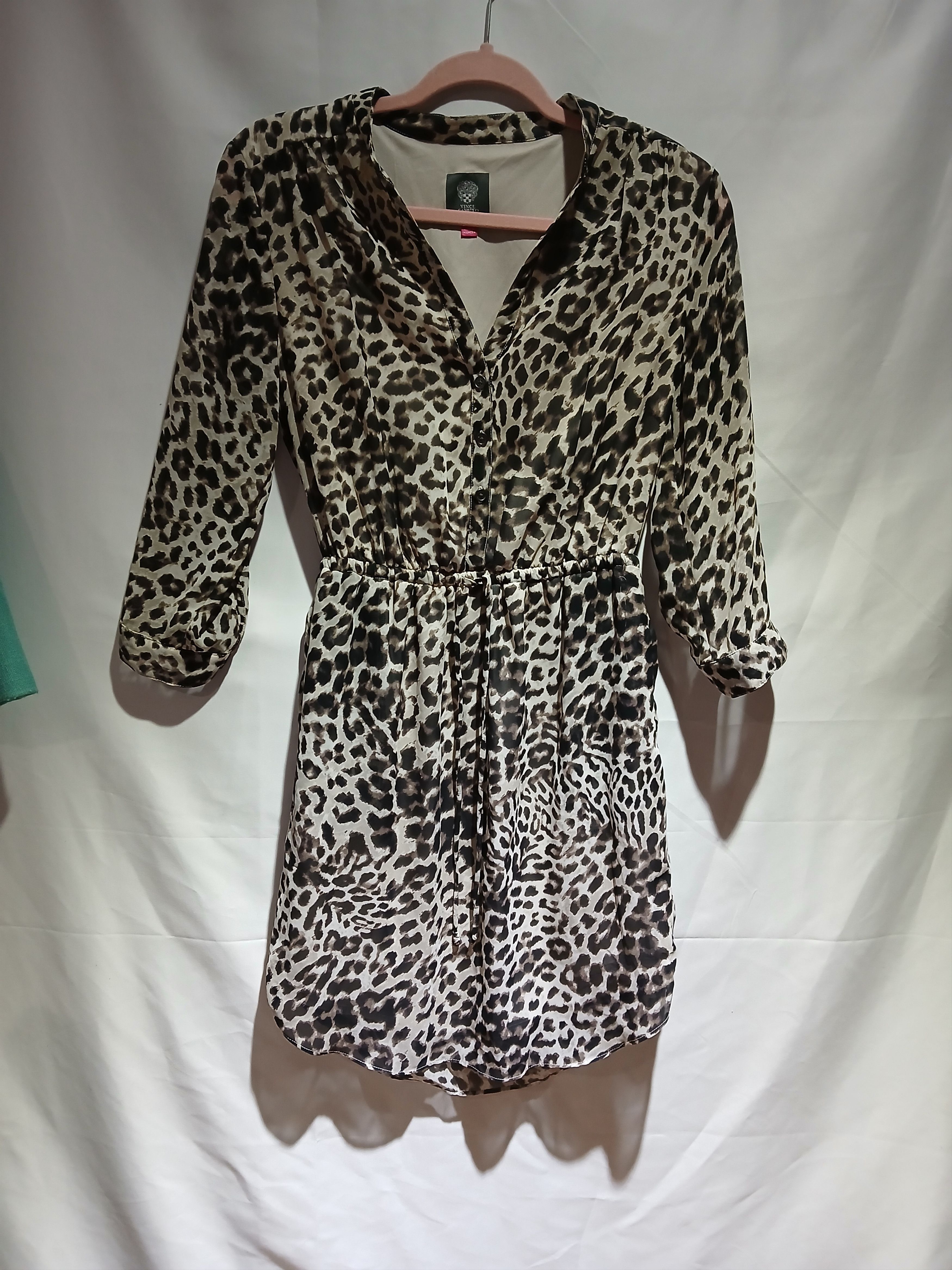 Vince Camuto Vince camuto leopard print shirt dress size 4 Size S / US 4 / IT 40 - 1 Thumbnail