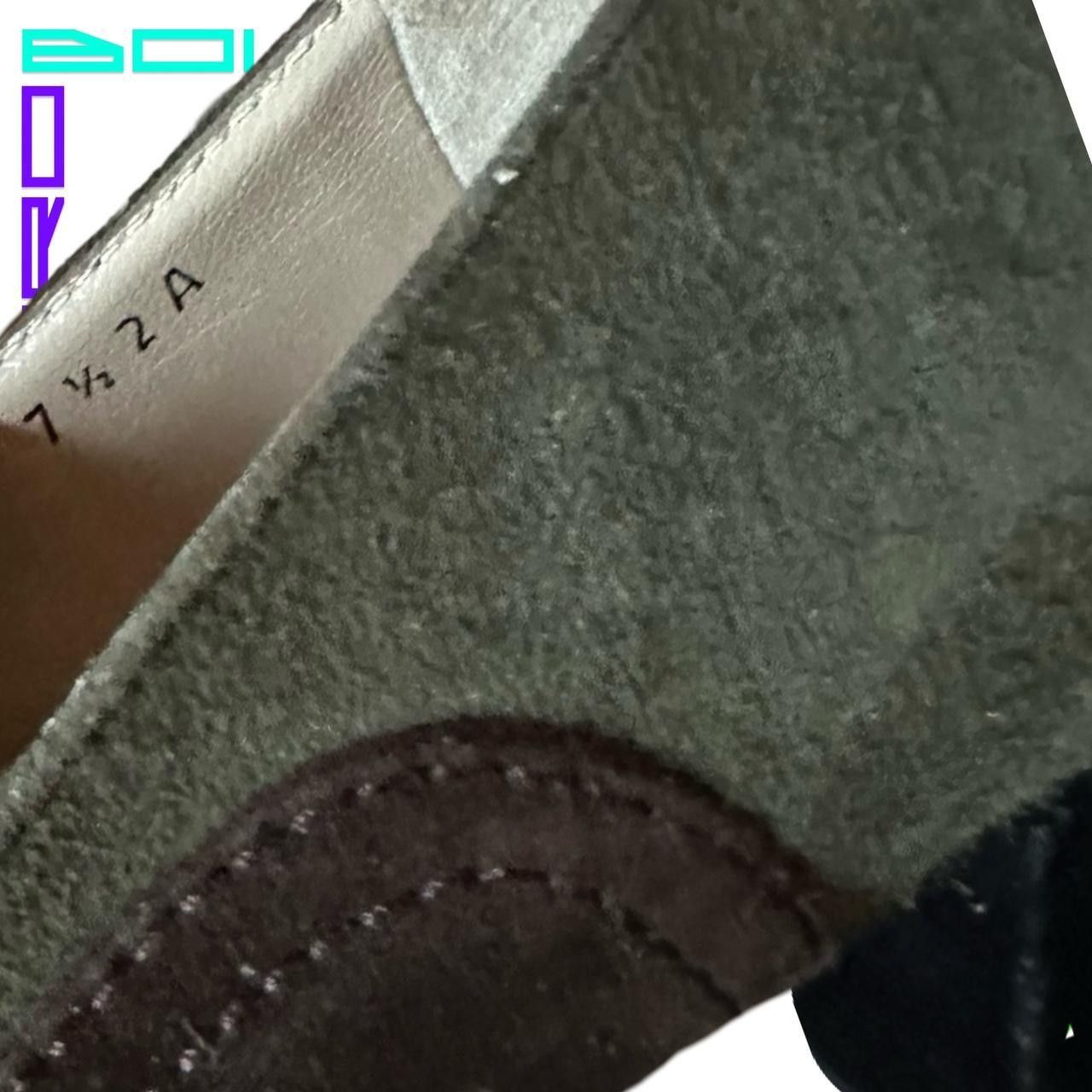 Salvatore Ferragamo Vintage Brown/Green Suede Heels - 7.5 Womens US NARROW Size US 7.5 / IT 37.5 - 7 Thumbnail