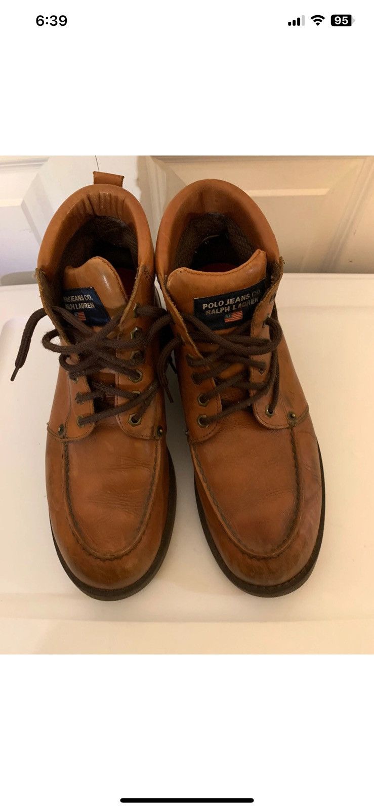 Ralph Lauren Ralph lauren polo jeans co mens sz 12 boots hiking work Size US 12 / EU 45 - 1 Thumbnail