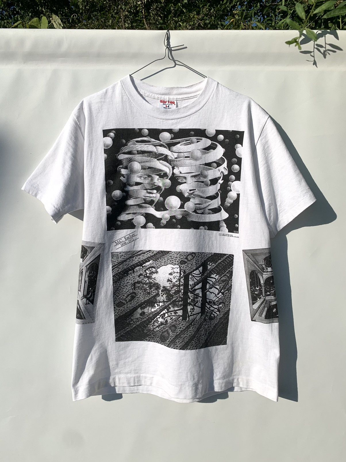 Vintage 1991 Vintage MC Escher All Over Print Tee 90s Size US L / EU 52-54 / 3 - 2 Thumbnail
