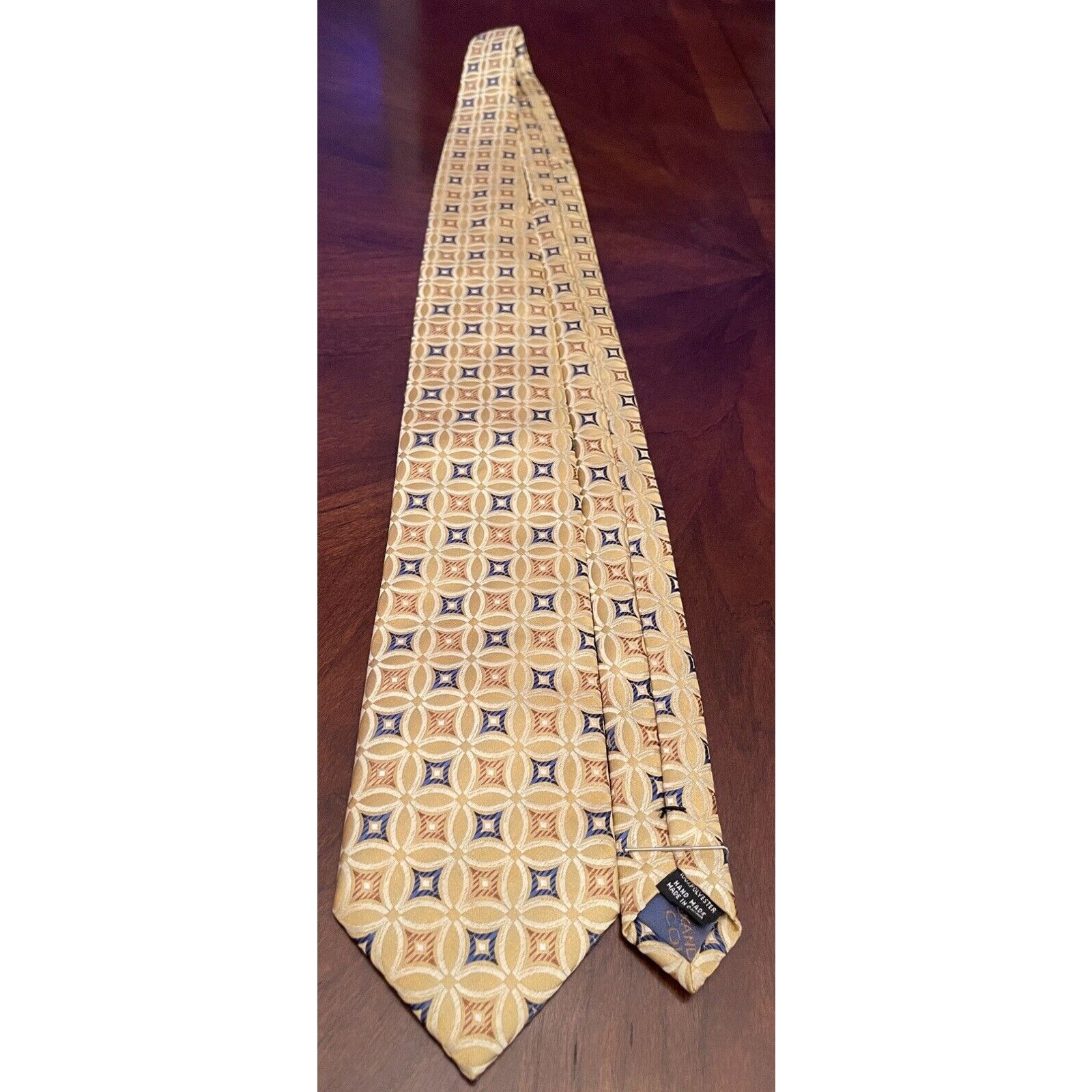Alexander Julian Alexander Julian Colours Hand Made Gold Blue 100% Polyester Size ONE SIZE - 3 Thumbnail