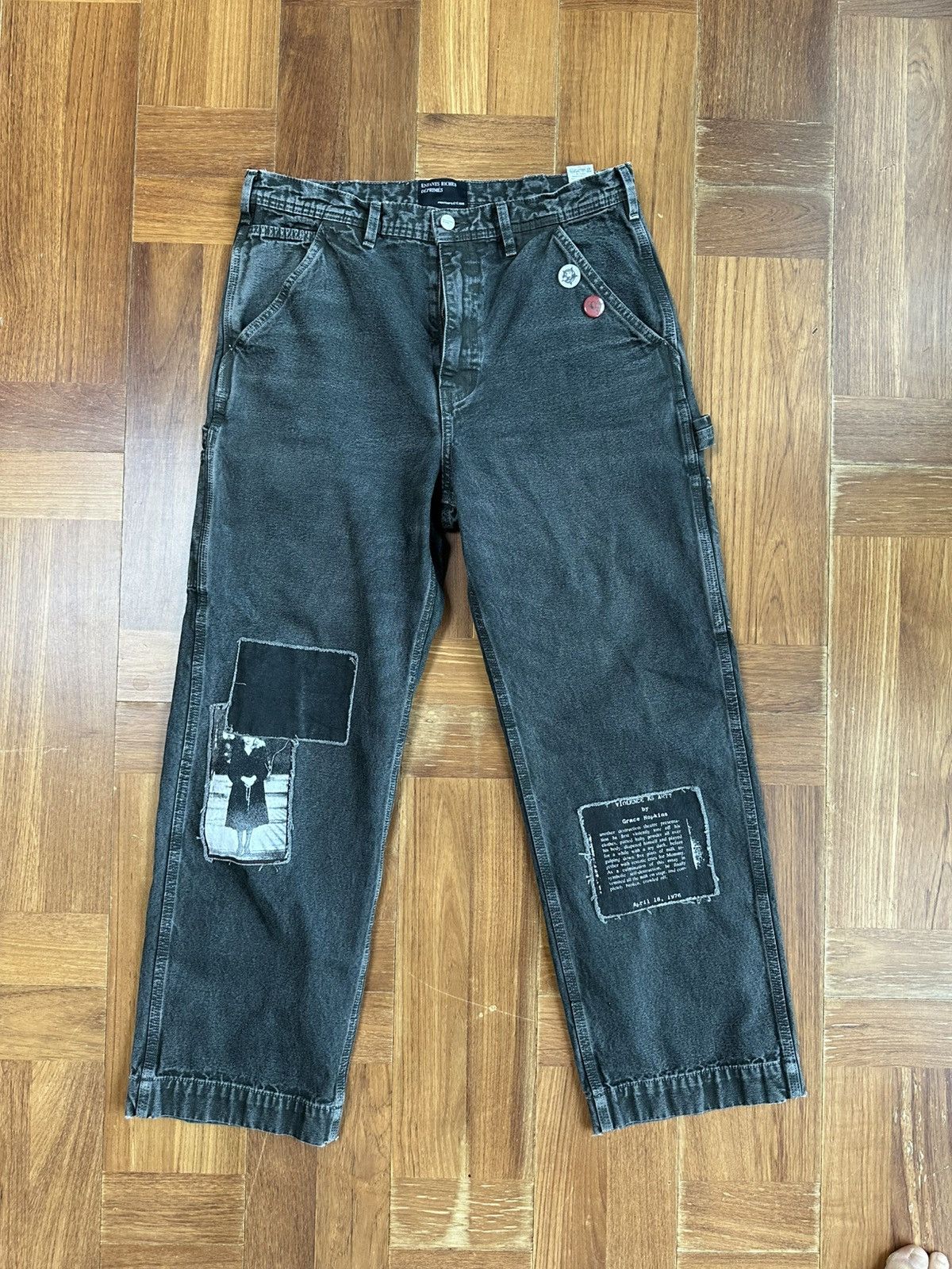Enfants Riches Deprimes [34]ERD Seoul exclusive denim carpenter pants Size US 34 / EU 50 - 1 Thumbnail
