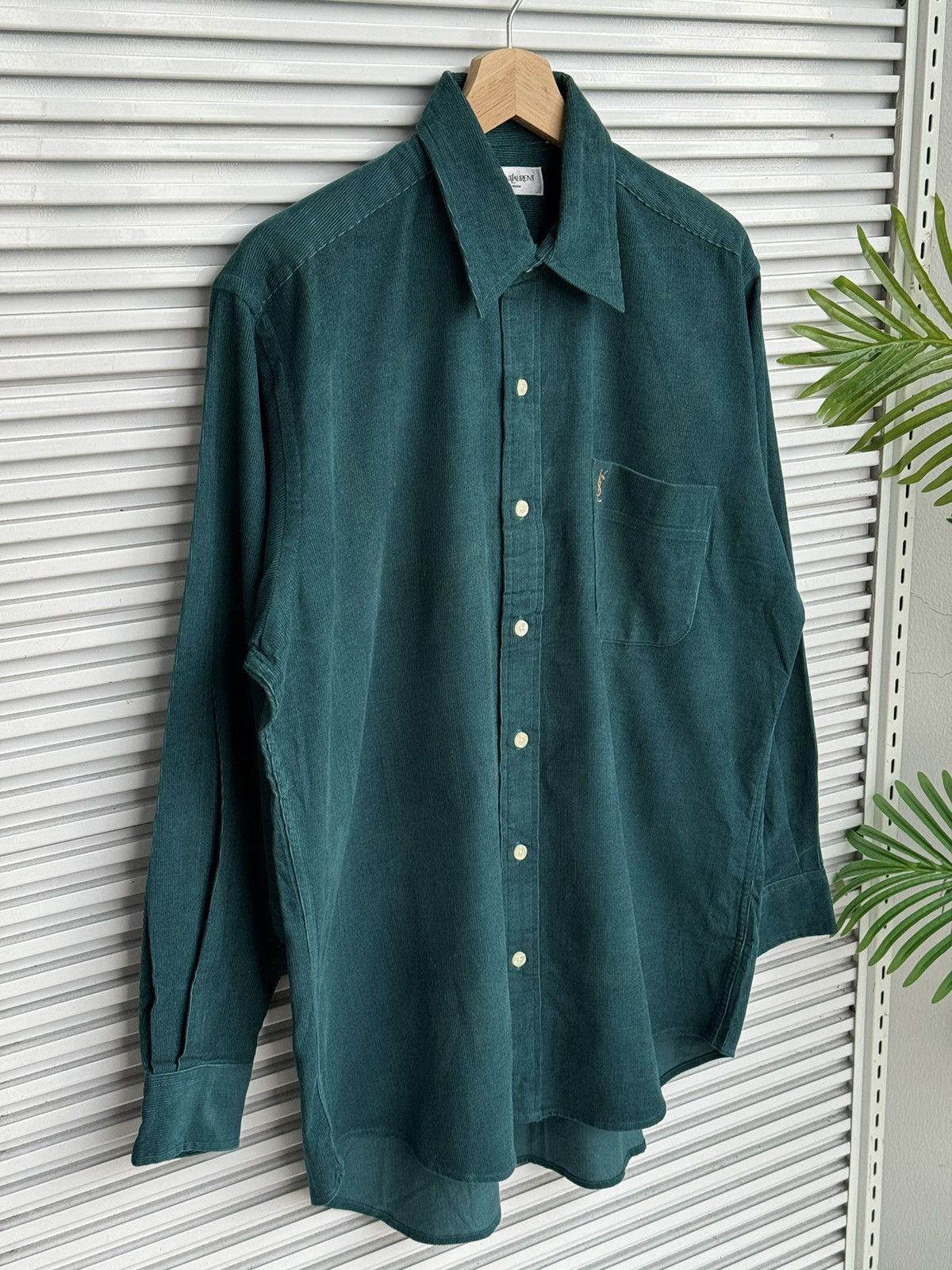 Yves Saint Laurent Vintage Yves Saint Laurent YSL Corduroy Shirt Size US L / EU 52-54 / 3 - 2 Thumbnail