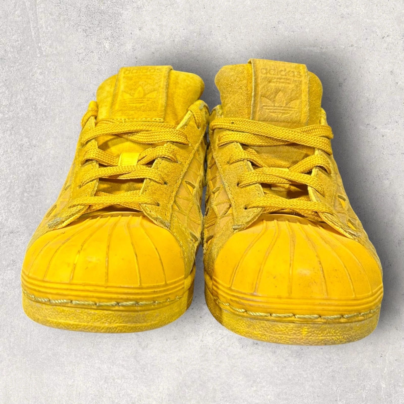 Adidas Adidas Sneakers Shoes Size 4 Superstar J Gold Yellow Suede S Size US 5 / EU 37 - 3 Thumbnail