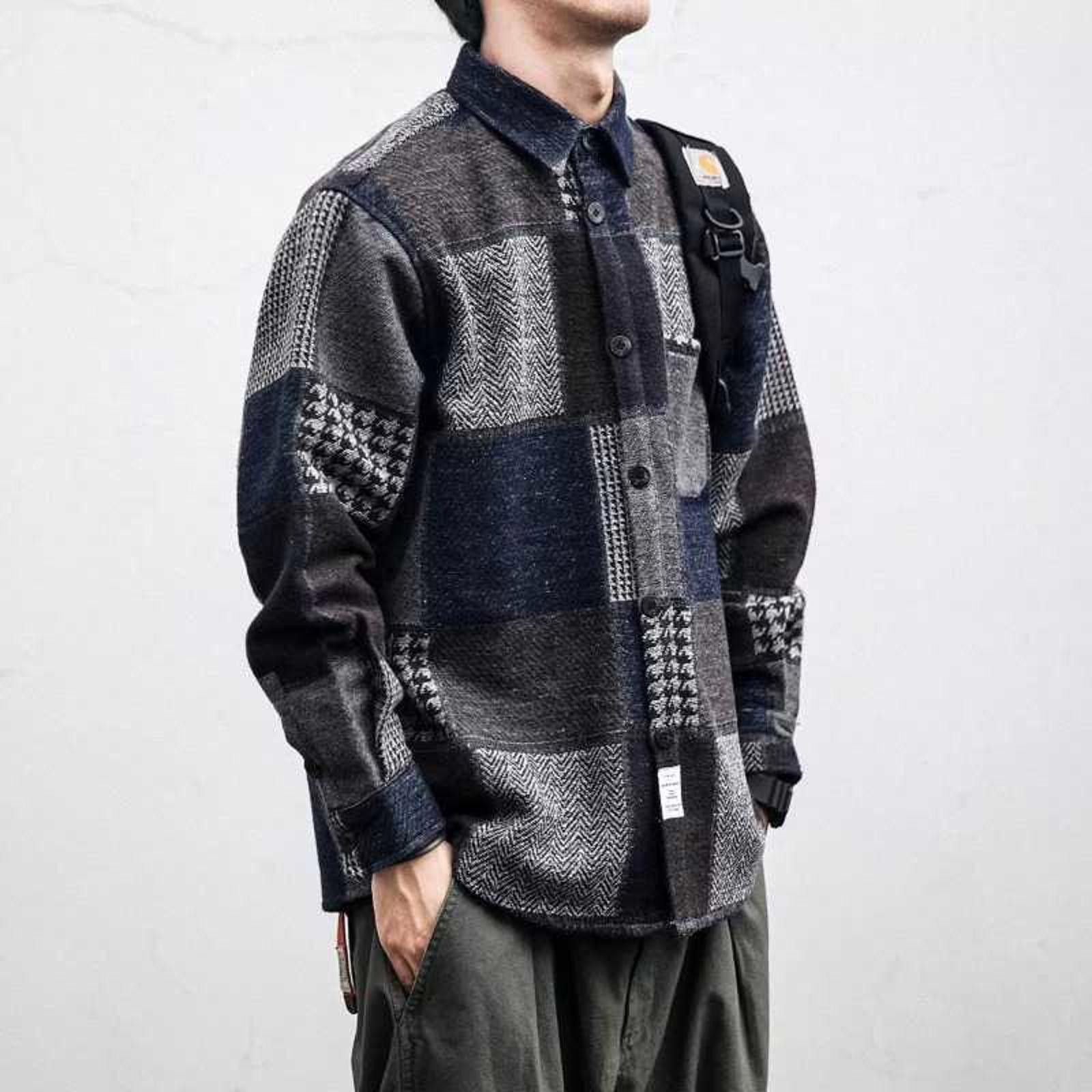 Vintage Japanese Style Patchwork Long Sleeve Shirt Size M / US 6-8 / IT 42-44 - 2 Thumbnail