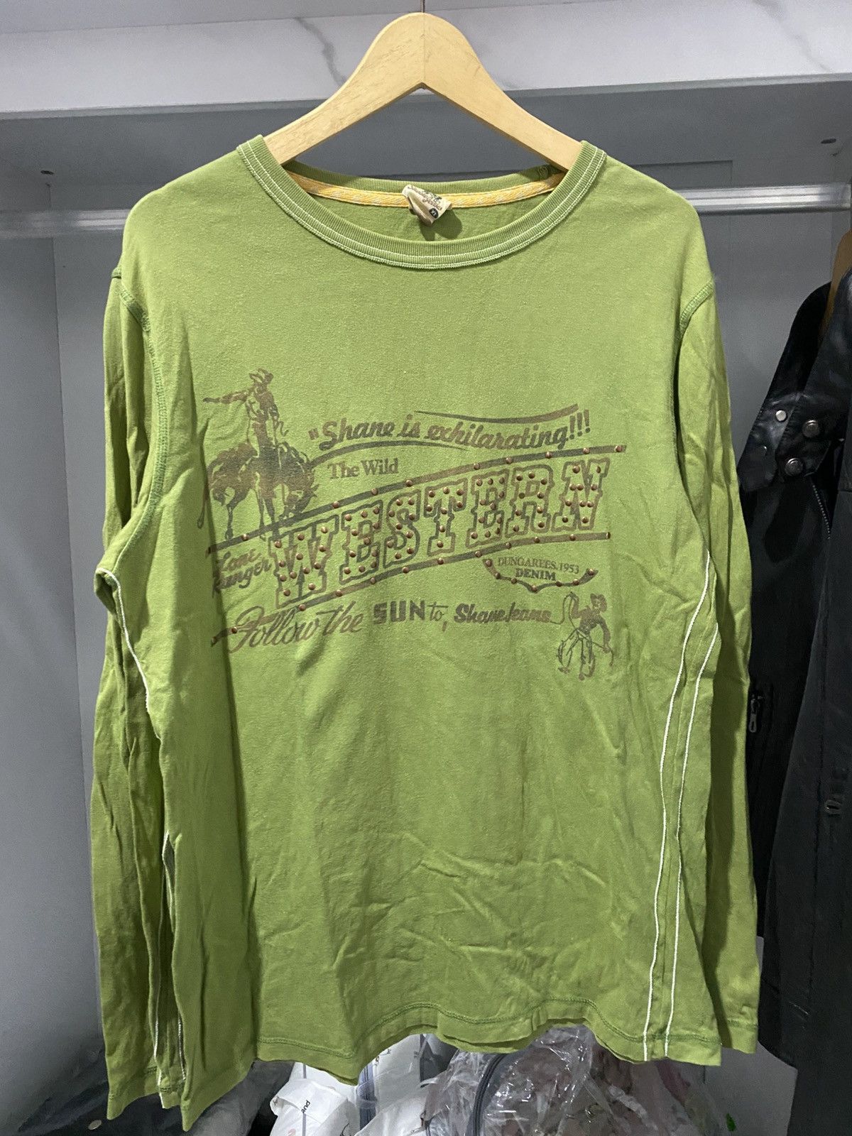 Hysteric Glamour Japanese shane jeans horsed longsleeve AA0003 Size US XL / EU 56 / 4 - 1 Thumbnail