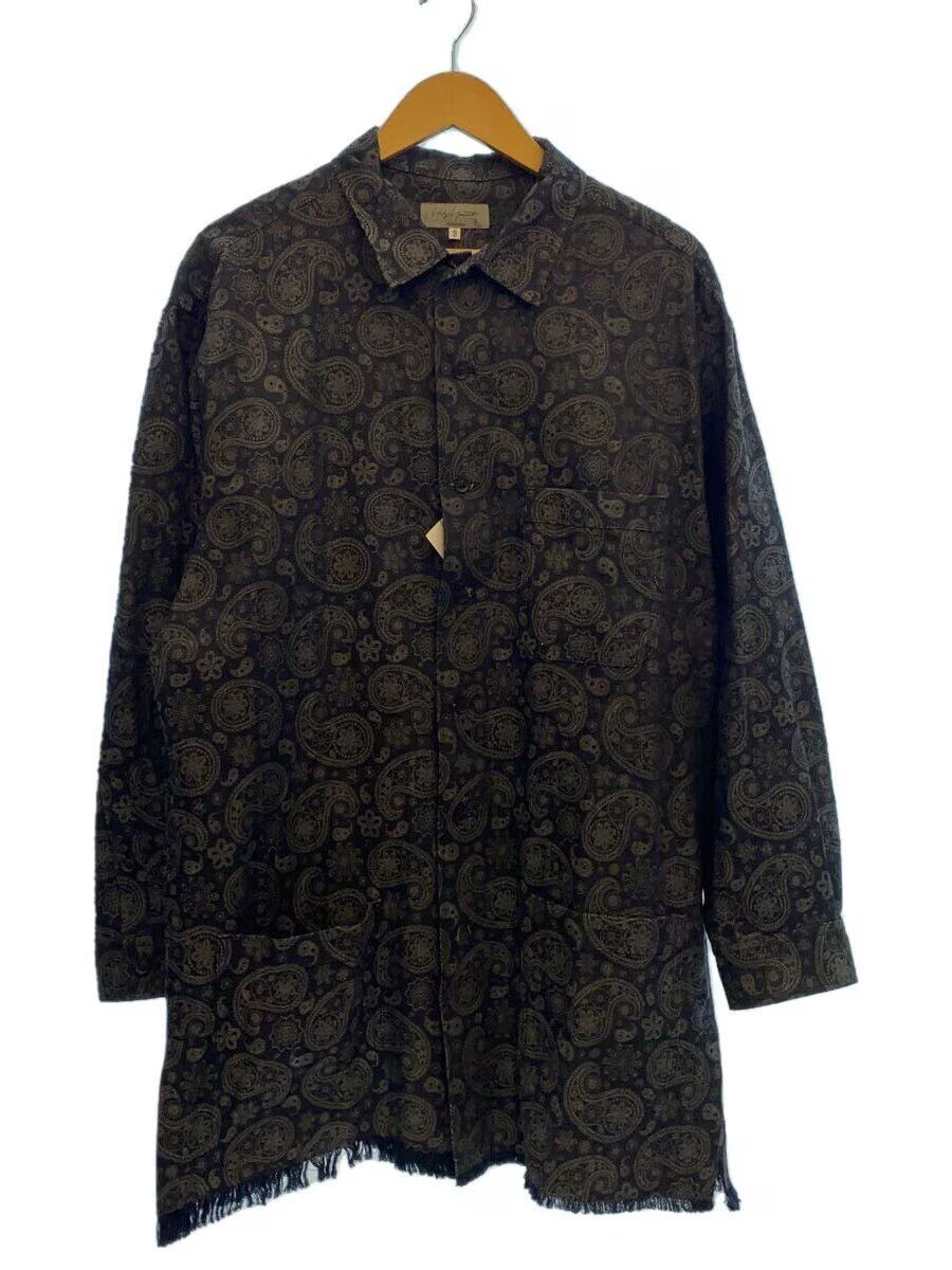 yohji yamamoto POUR HOMME Cotton/Black/Paisley Shirt