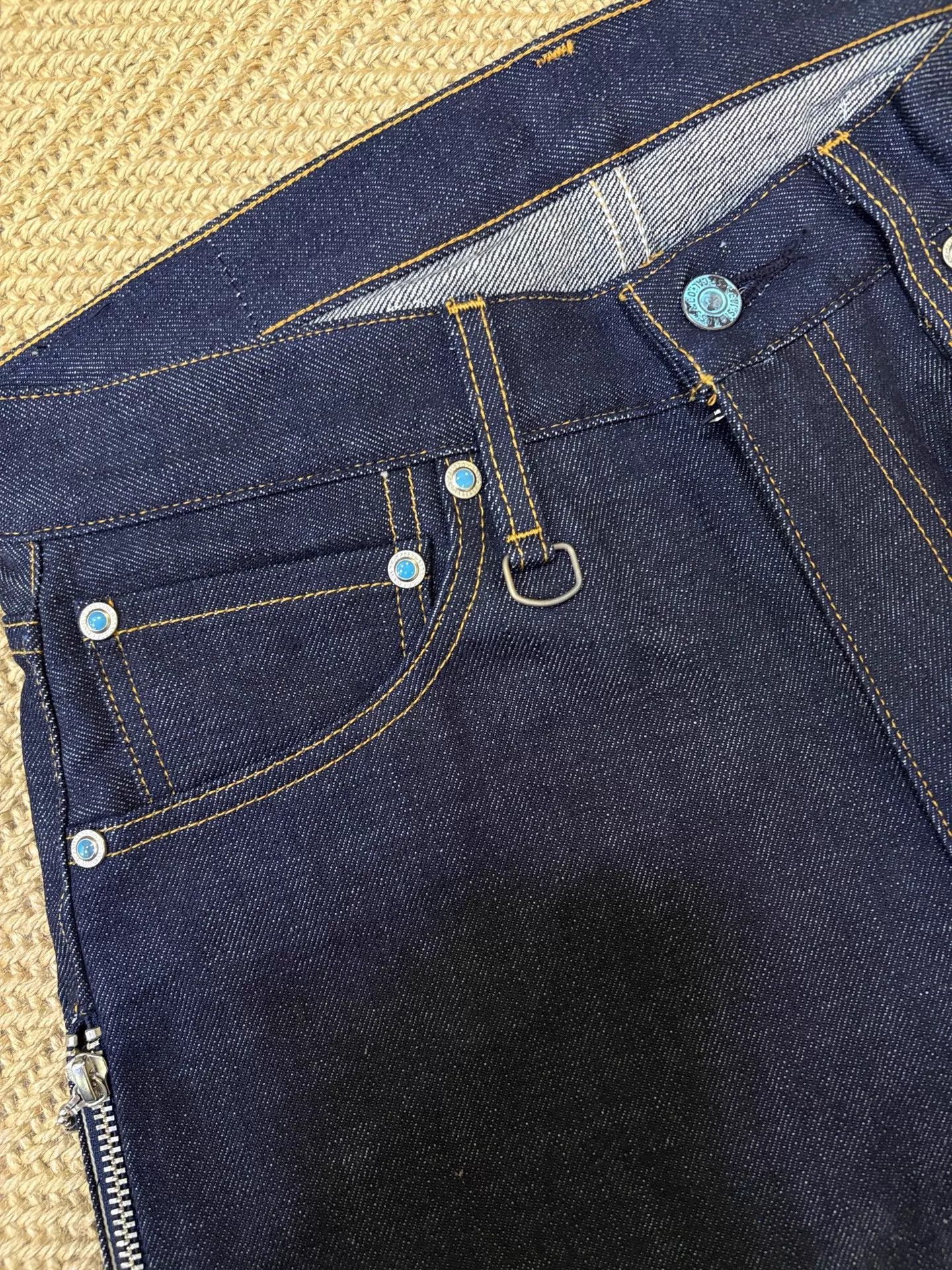 Levi's LEVIS FENOM Turquoise Semi-Shine HW Raw Denim Jeans W30L31 Size US 30 / EU 46 - 5 Thumbnail