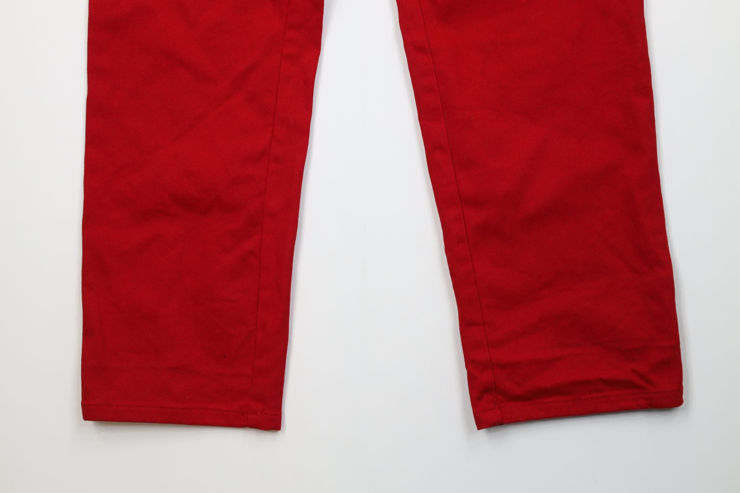 Polo Ralph Lauren Vintage 90s Ralph Lauren Straight Leg Denim Jeans Red Size 28" / US 6 / IT 42 - 4 Thumbnail