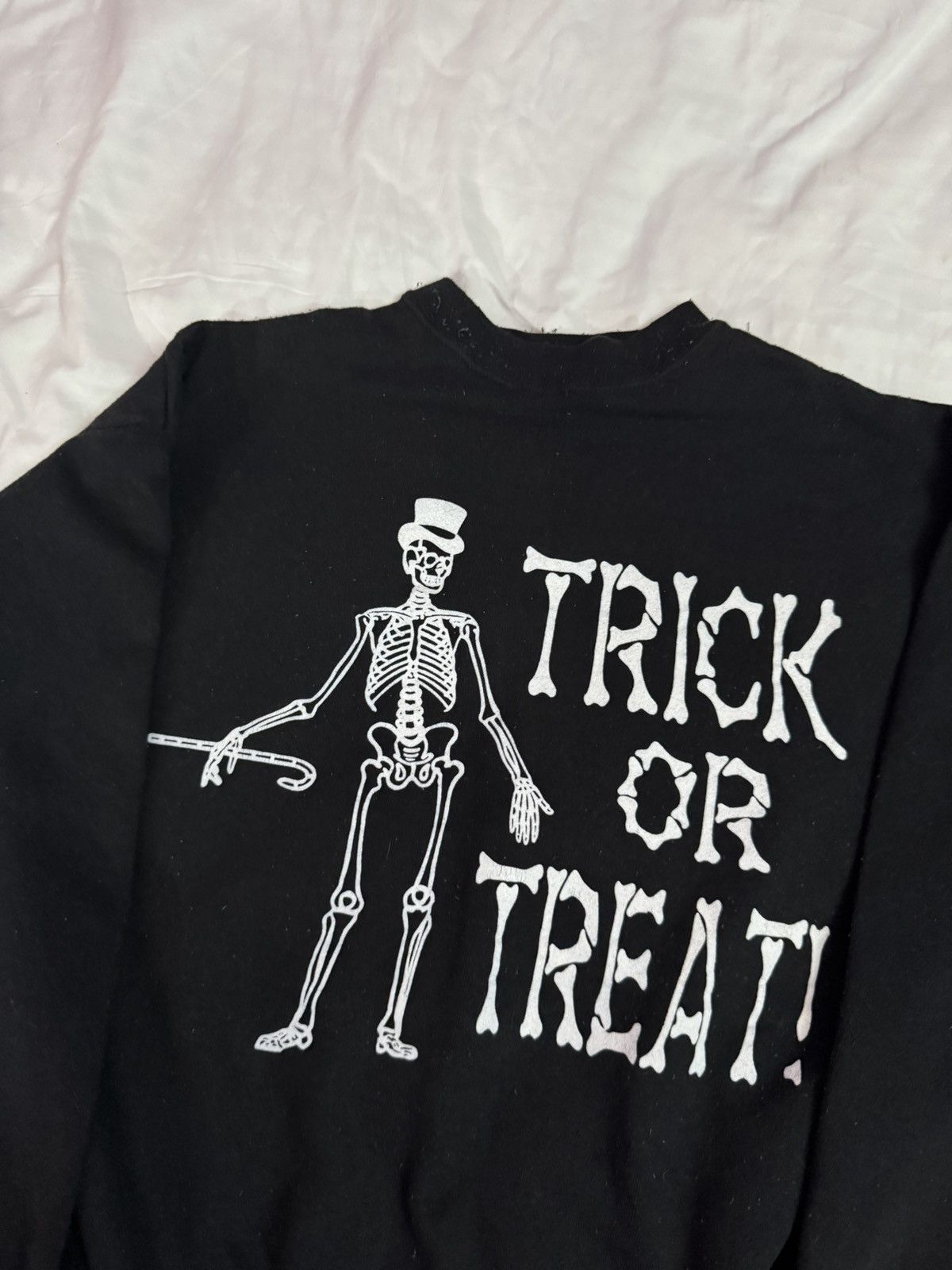 Vintage Vintage Skeleton Horror Halloween Punk Sweatshirt Size US XL / EU 56 / 4 - 2 Thumbnail