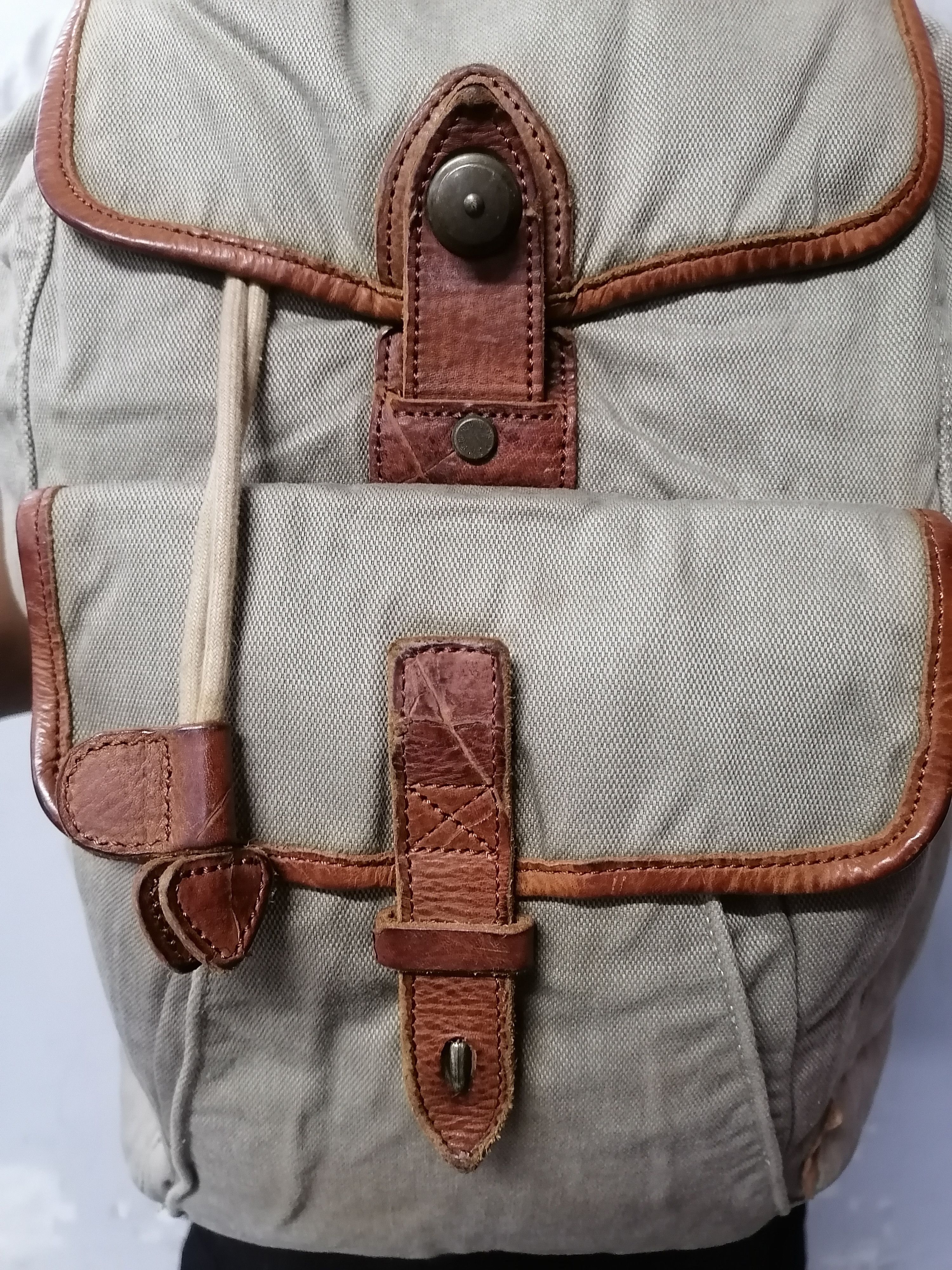 Japanese Brand × Vintage Unison Dept Japan Heavy Cotton Rucksack Bagpack Size ONE SIZE - 2 Thumbnail