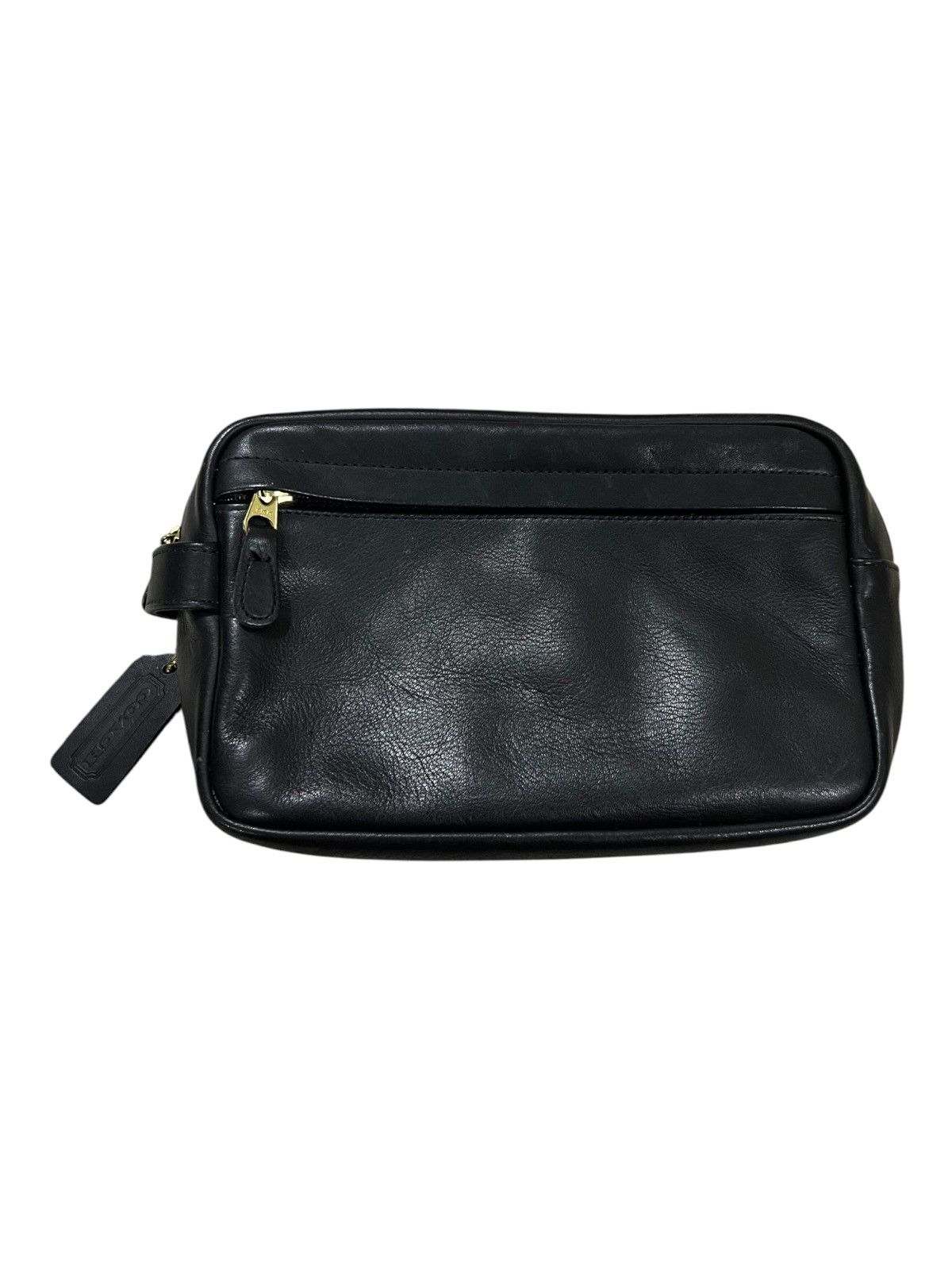 Coach × Genuine Leather Vintage Coach 🇺🇸 Bleecker Full Leather Clutch Pouch Bag Size ONE SIZE - 4 Thumbnail