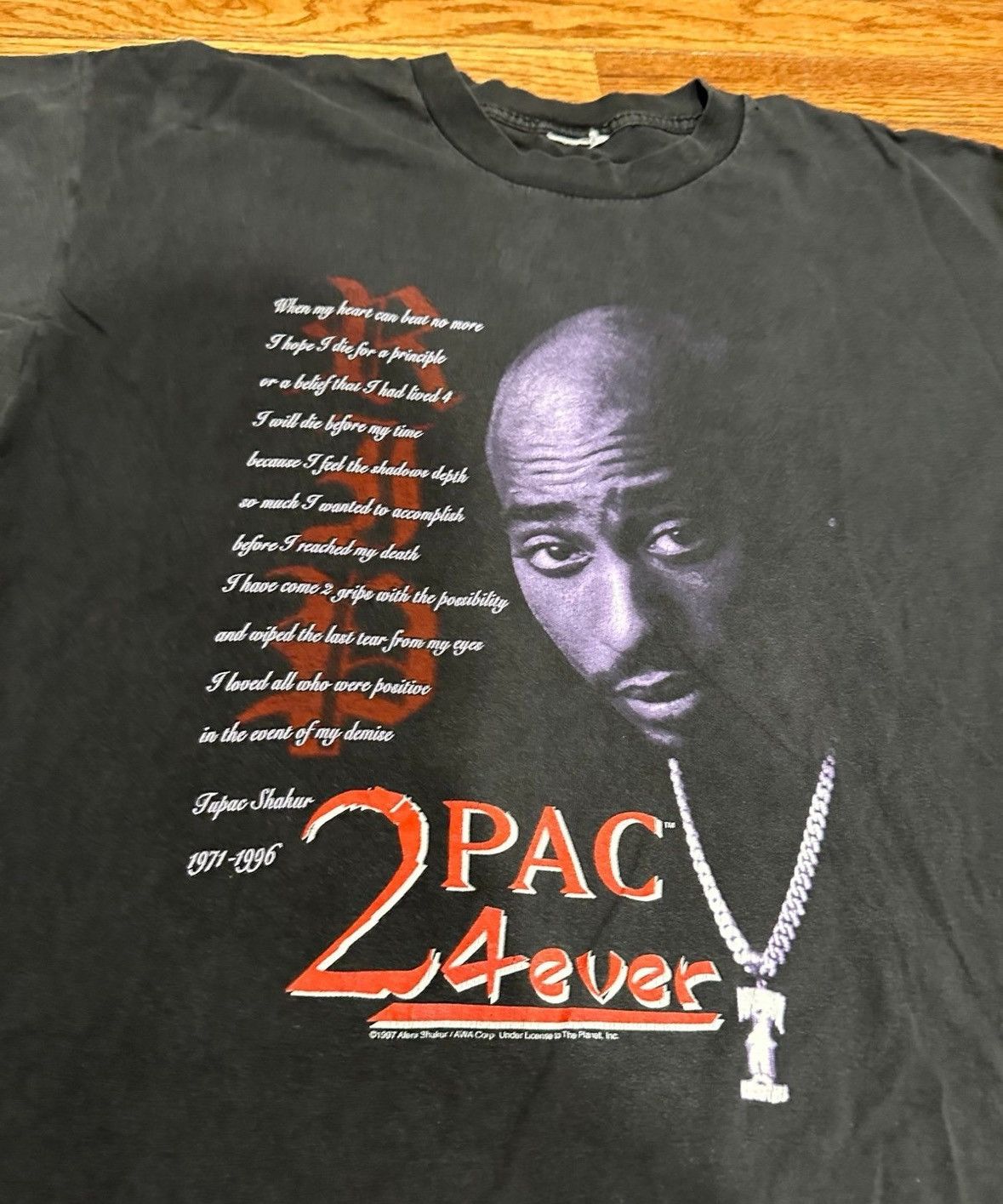 Vintage 1996 Tupac memorial rap tee Size US XL / EU 56 / 4 - 3 Thumbnail