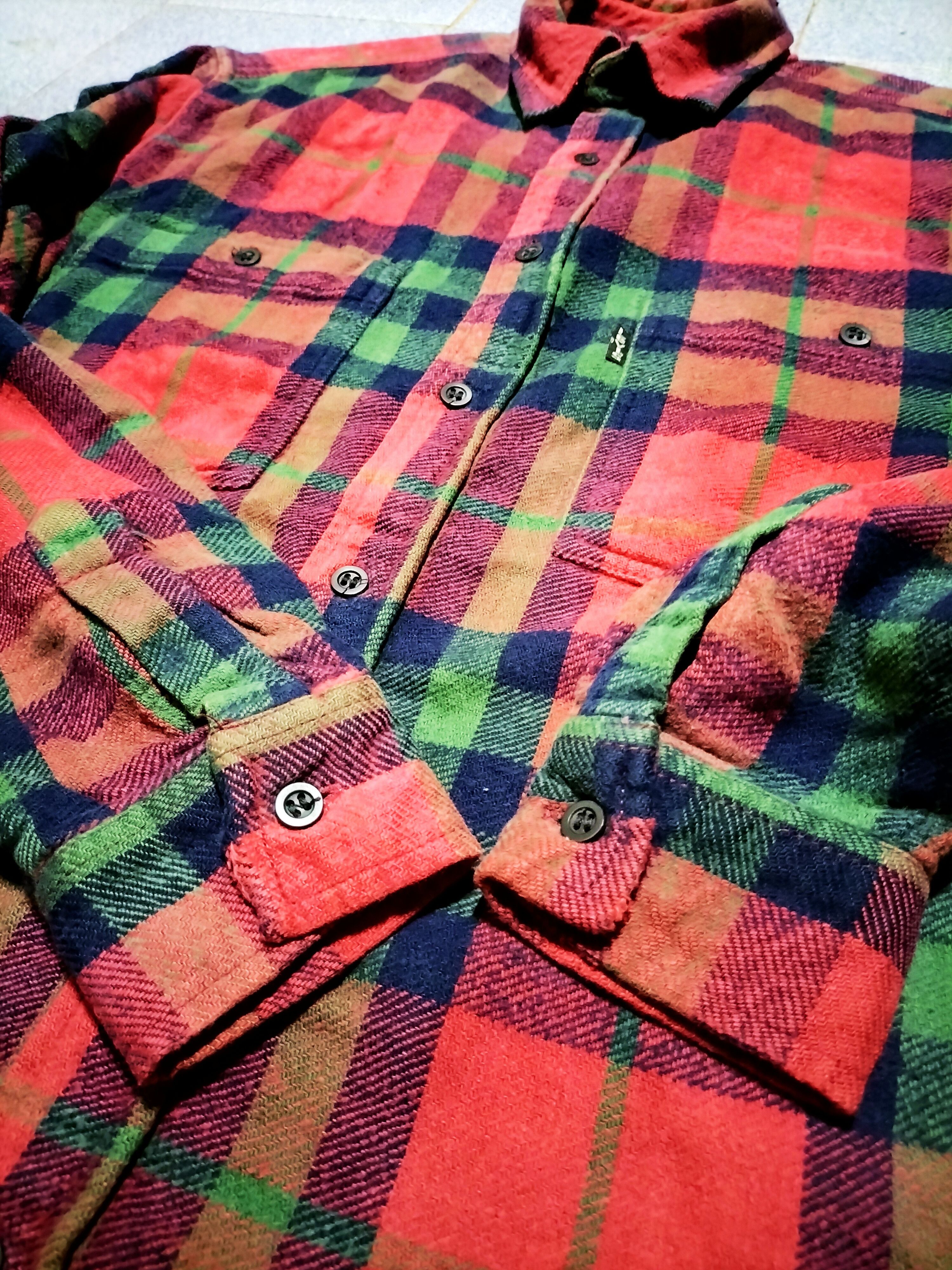 Levi's Vintage Levis Plaid Shirt Winter Double Pocket Black Lable Size US S / EU 44-46 / 1 - 5 Thumbnail