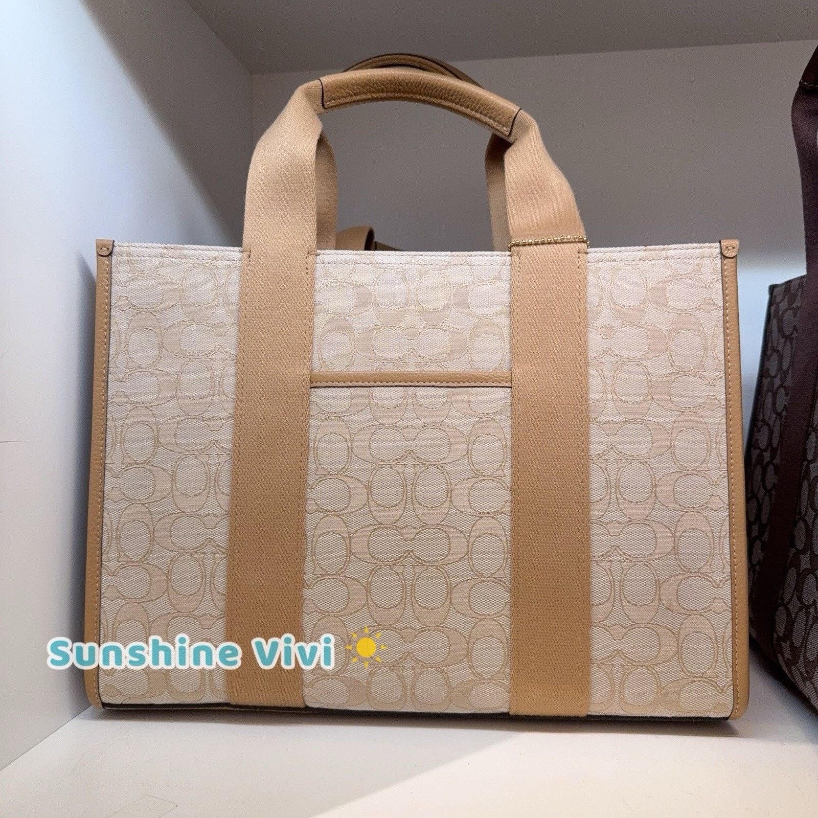 Coach NWT Coach Smith Tote Bag Signature Jacquard CY367 KHAKI Size ONE SIZE - 1 Thumbnail