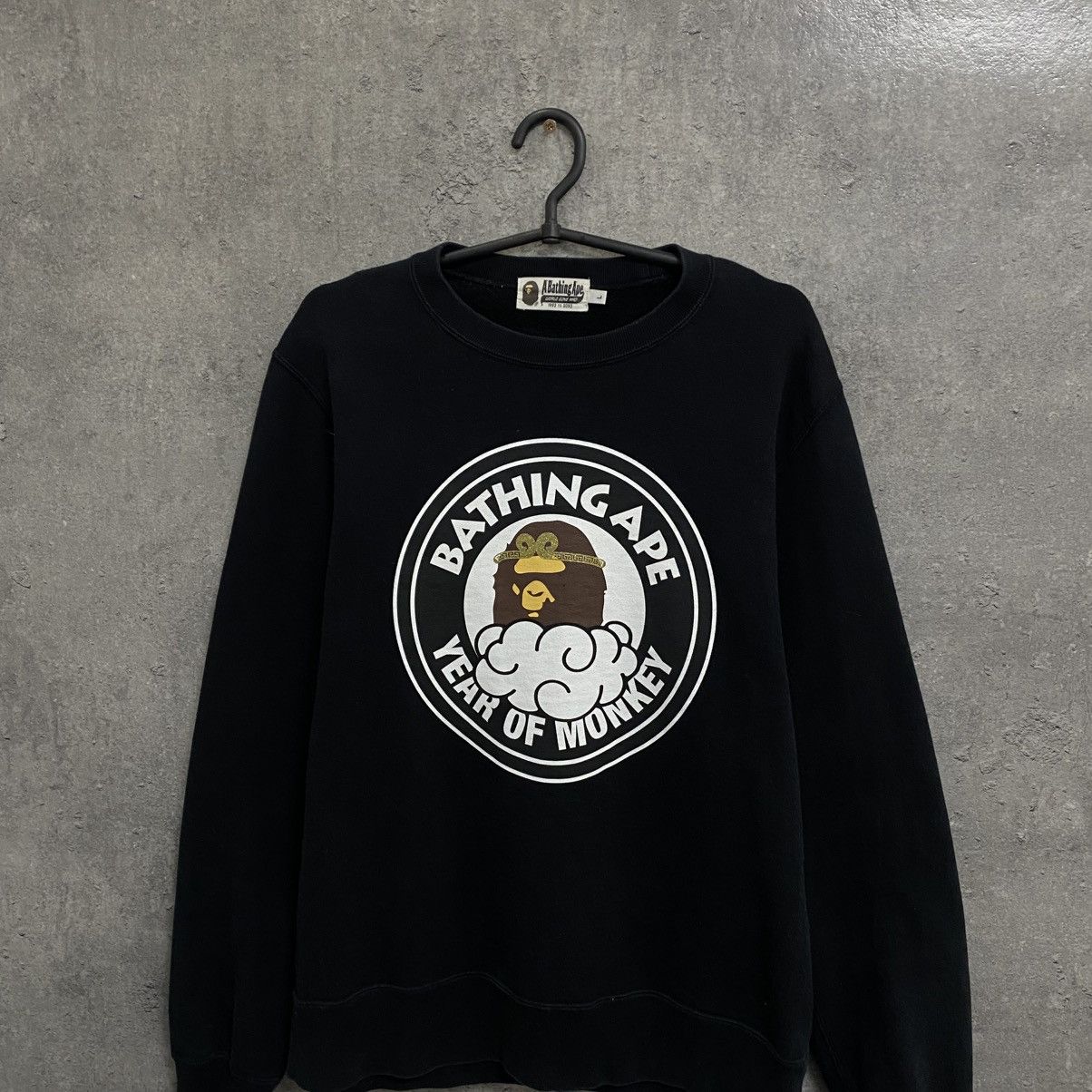 Bape Bathing Ape Sweatshirt BAPE Crewneck Black Sweater Big Logo Size US L / EU 52-54 / 3 - 4 Thumbnail