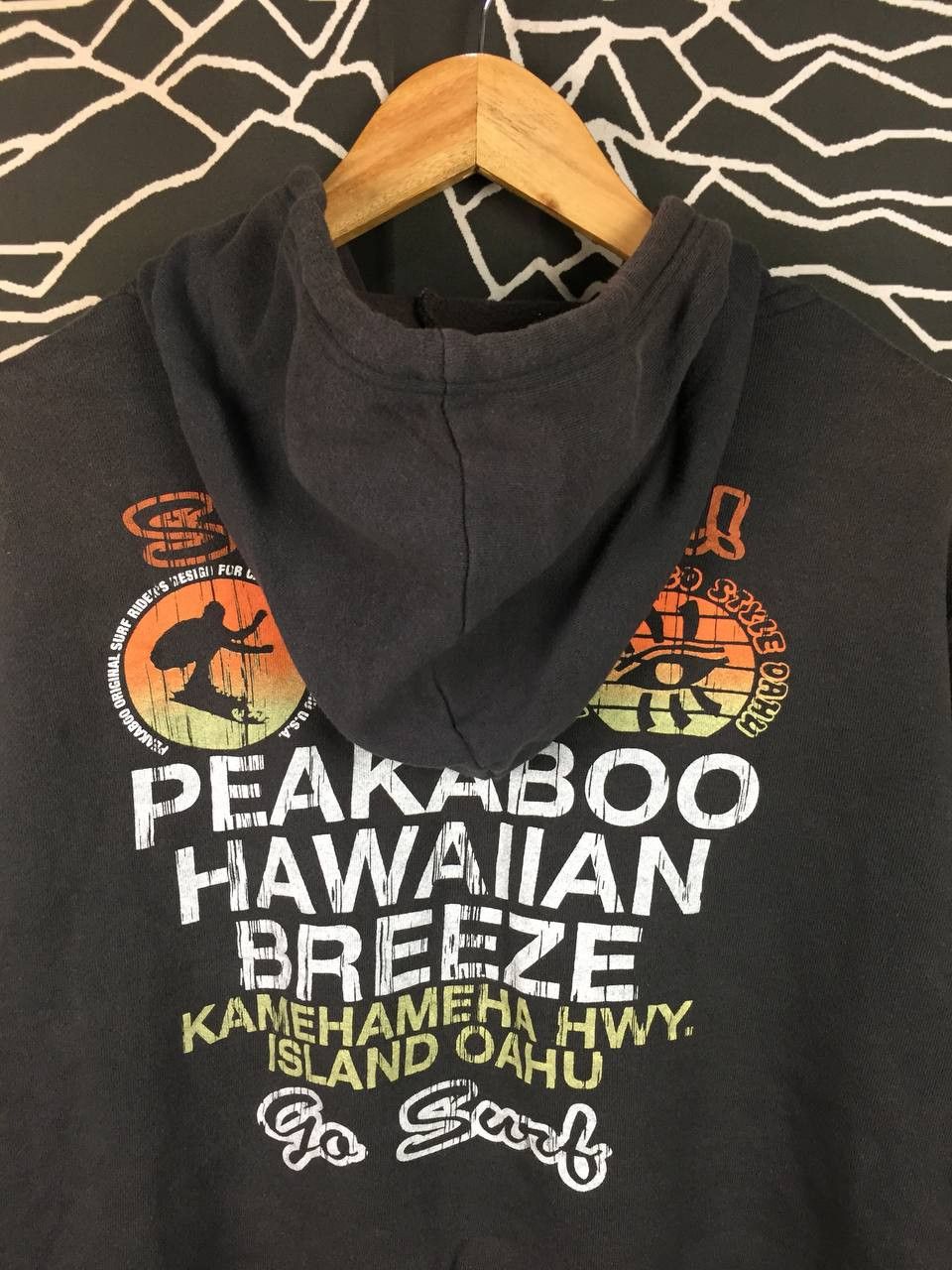 Vintage Vtg Peakaboo Surf Hawaii "Say Aloha" Zip Hoodie Size US XL / EU 56 / 4 - 12 Thumbnail