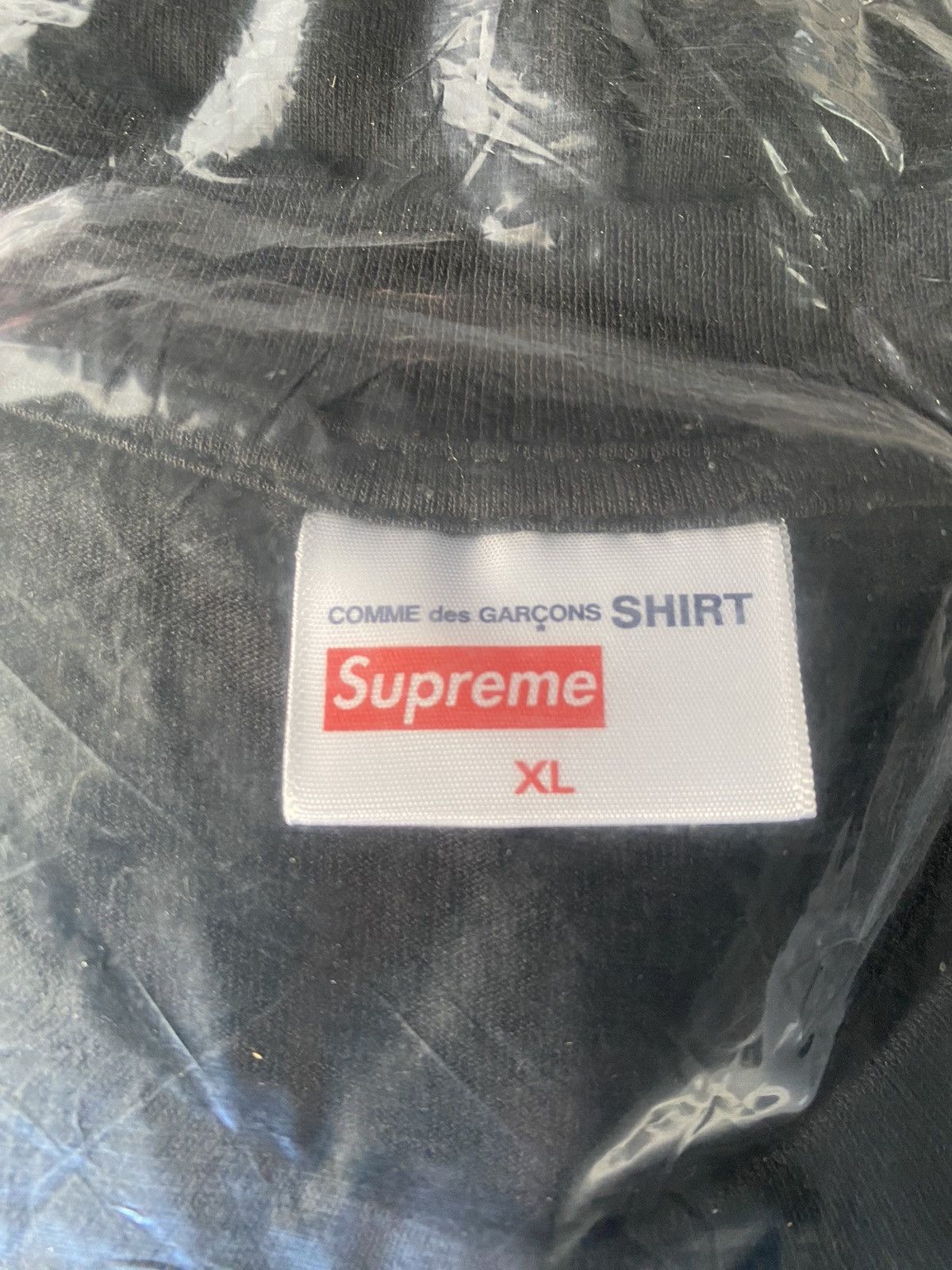 Comme des Garcons × Supreme New Supreme Comme Des Garcons Split Box Tee XL Bogo Black Size US XL / EU 56 / 4 - 8 Thumbnail