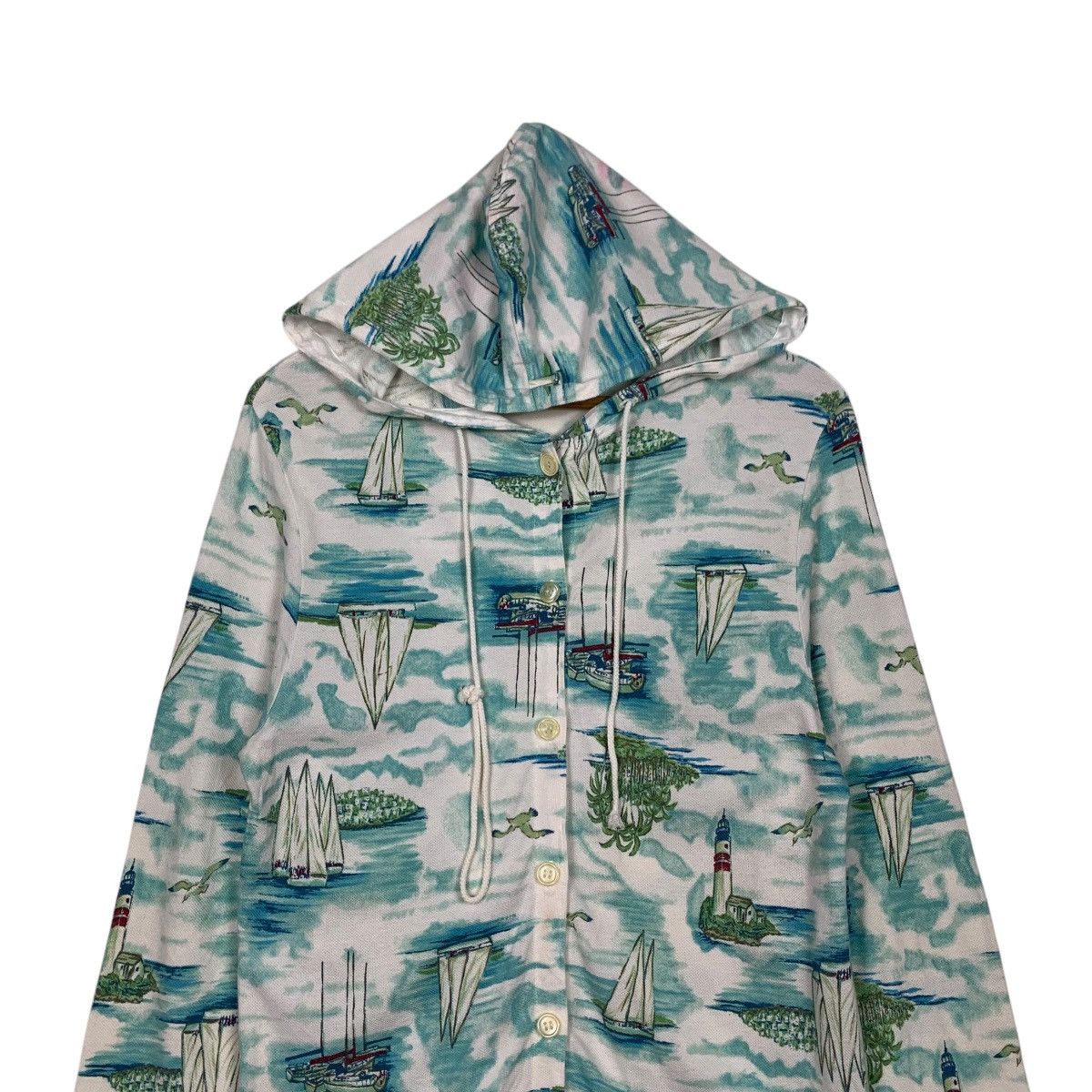Michel Klein AVIGNON VILLA Michel Klein Graphics Button Hoodie #2667-C119 Size M / US 6-8 / IT 42-44 - 2 Thumbnail