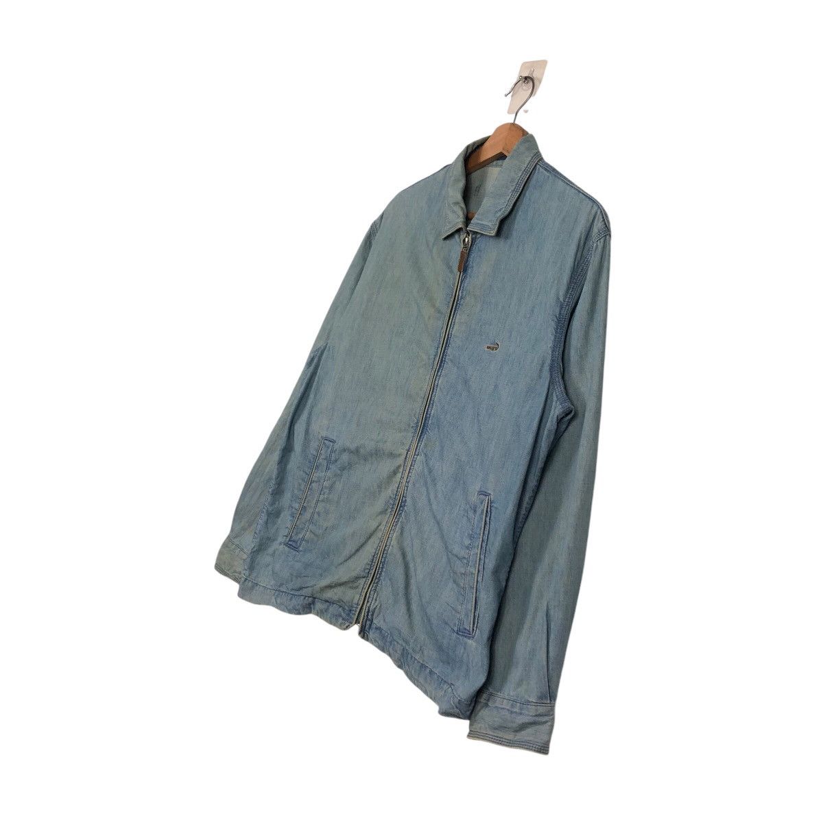 Japanese Brand 📌Vintage Worker Indigo Denim Jacket Crocodile Zipper Size US L / EU 52-54 / 3 - 3 Thumbnail