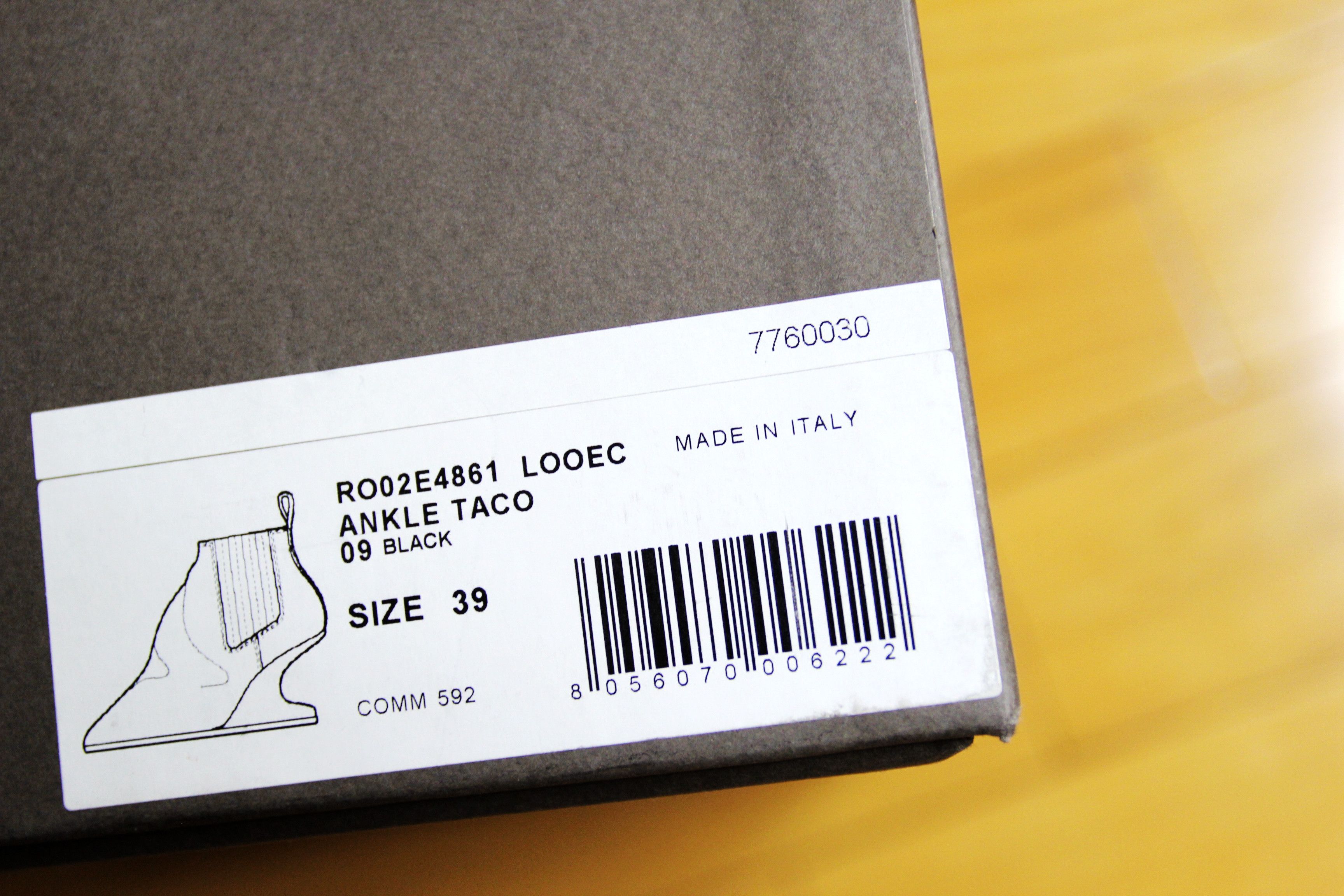 Rick Owens BNWT AW25 RICK OWENS "CONCORDIANS" LOOEC ANKLE TACO BOOTS 39 Size US 9 / IT 39 - 7 Thumbnail