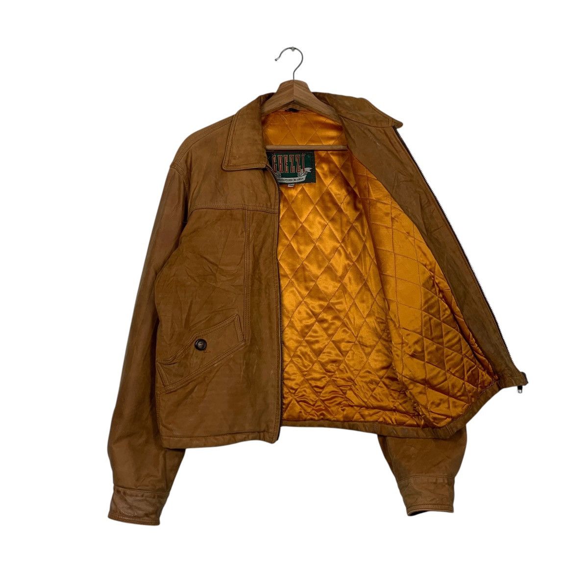 Vintage 70’s GHEZZI by ARCA Quilted Lined Leather Jacket #2363-C106 Size US M / EU 48-50 / 2 - 9 Thumbnail