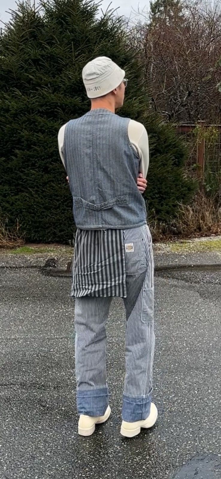 Sugar Cane Herringbone HBT chore denim work canvas buckle back vest Size US M / EU 48-50 / 2 - 4 Thumbnail