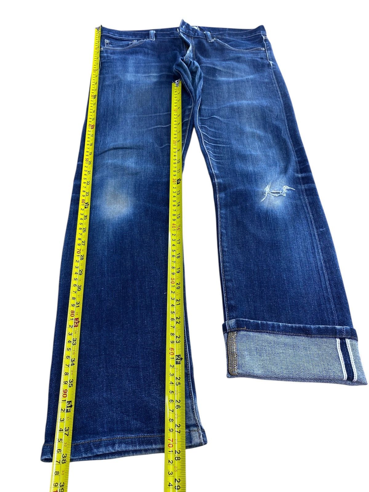 Uniqlo Uniqlo X Selvedge Whiskers Style Ripped Jeans Size US 33 - 7 Thumbnail