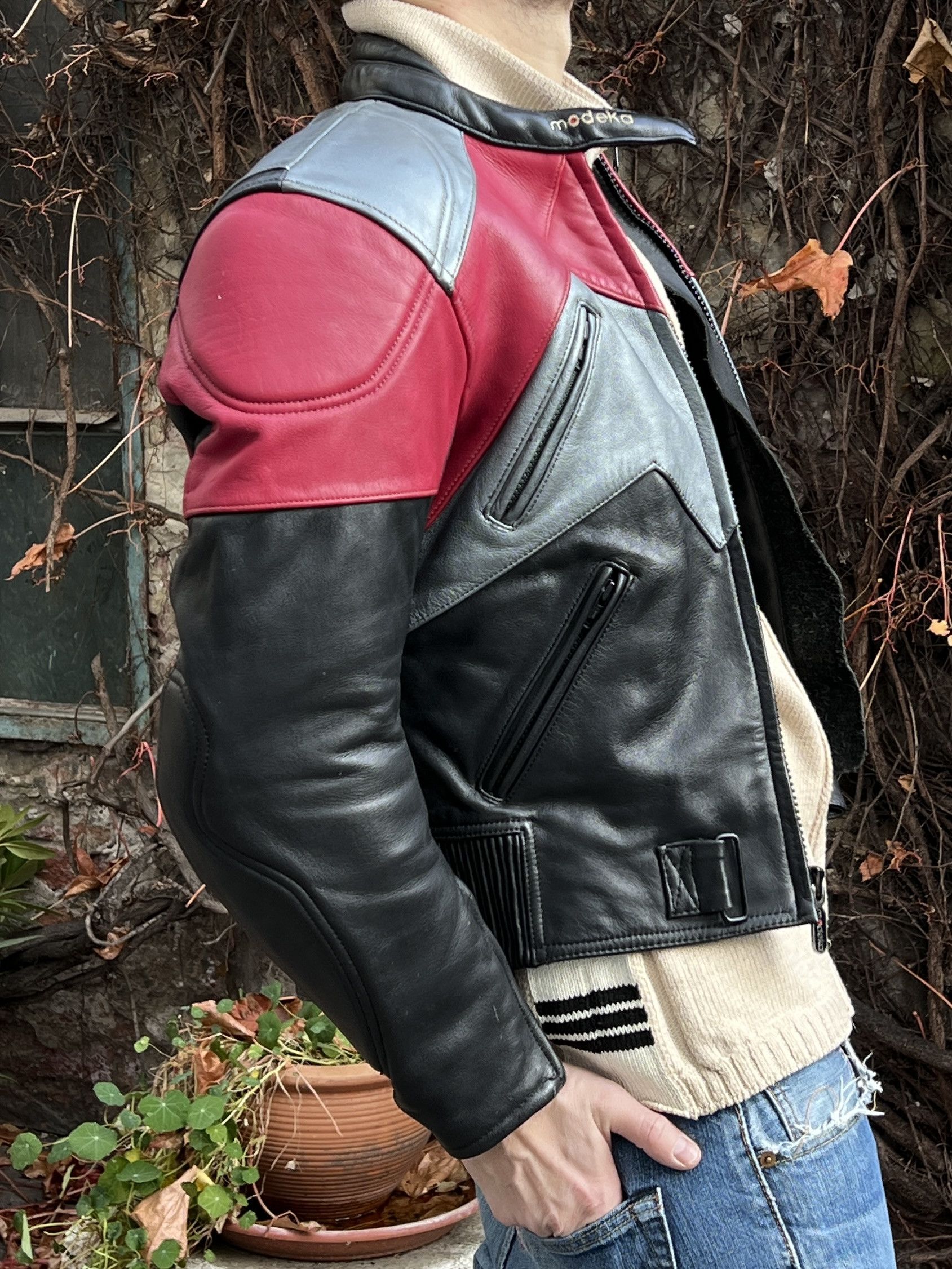 Le Grande Bleu (L.G.B.) Yohji Yamamoto Rick Owens Style Nascar Racing Leather Jacket Size US XS / EU 42 / 0 - 3 Thumbnail