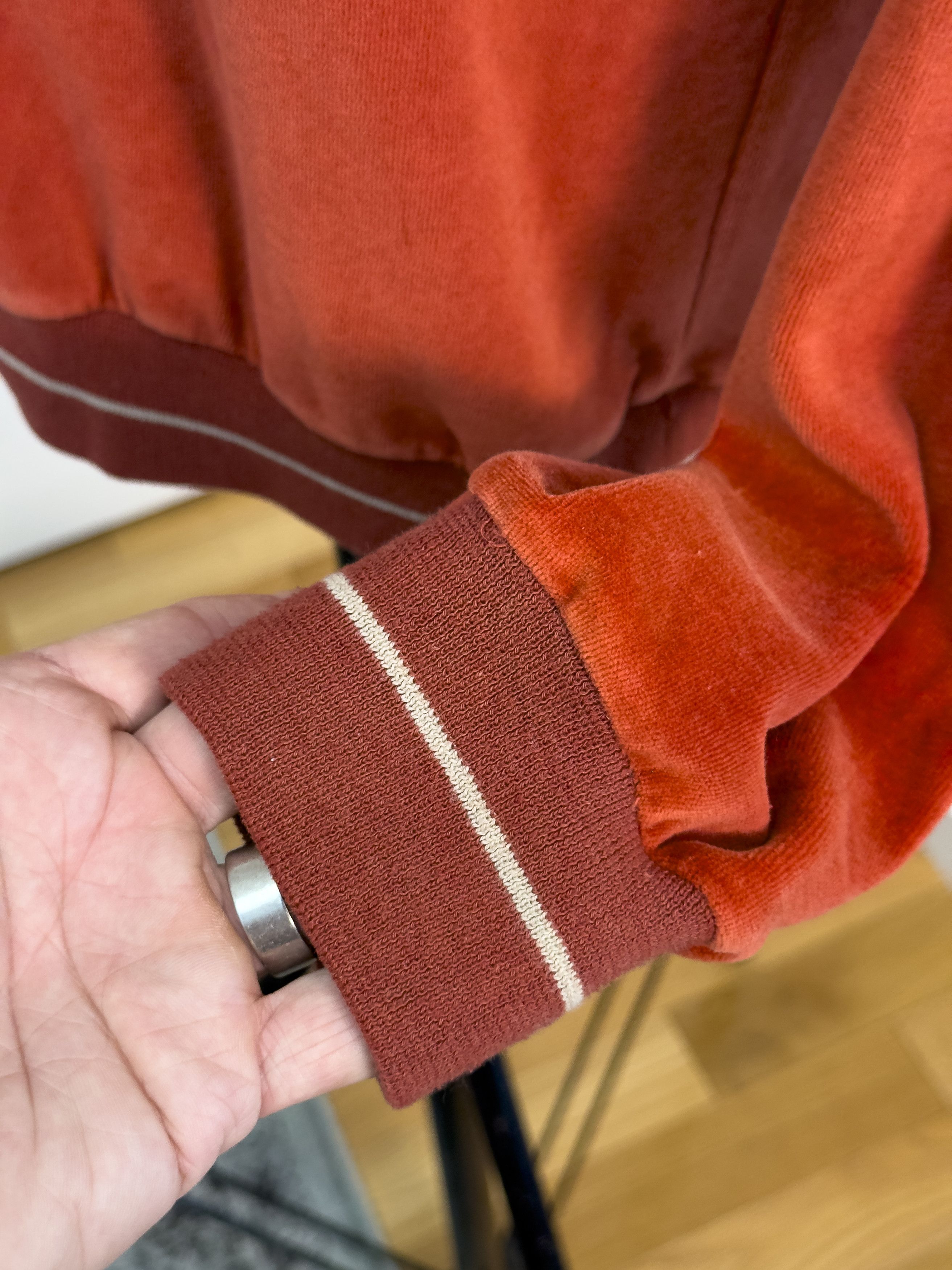 Other Vintage Troy Hill Rust Velour Collared Pullover Sweatshirt Size US M / EU 48-50 / 2 - 4 Thumbnail