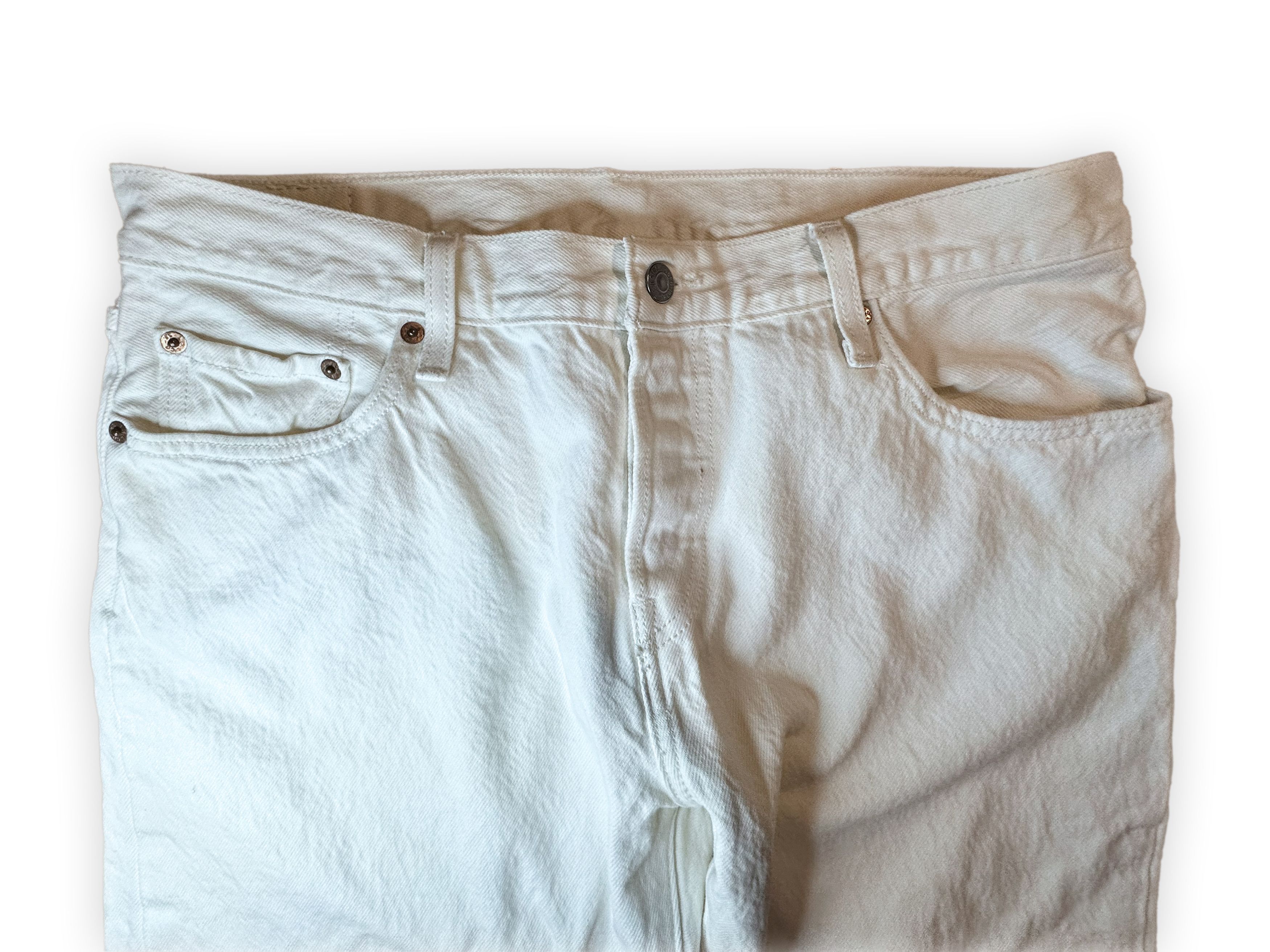 Levi's White Levis Denim Size US 32 / EU 48 - 3 Thumbnail