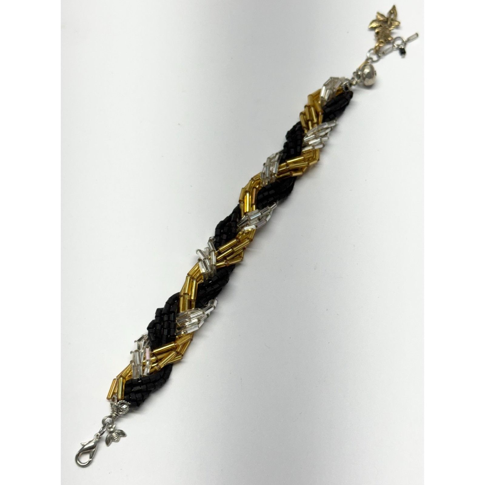 Vintage Vintage braided glass sequin charm bracelet Size ONE SIZE - 4 Thumbnail