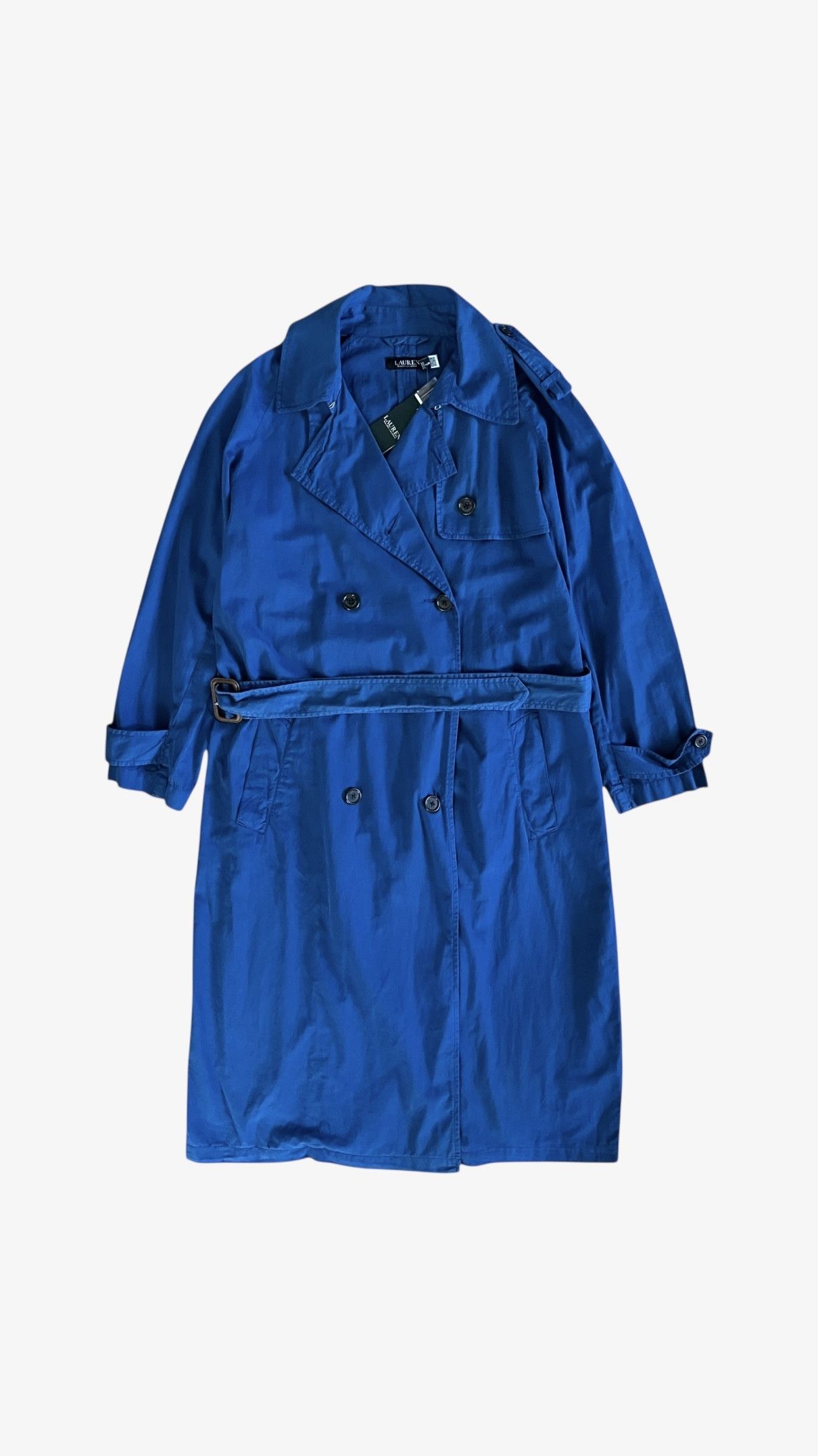 Ralph Lauren Women's Ralph Lauren Blue Double Breasted Trench Coat BNWT Size M / US 6-8 / IT 42-44 - 1 Thumbnail