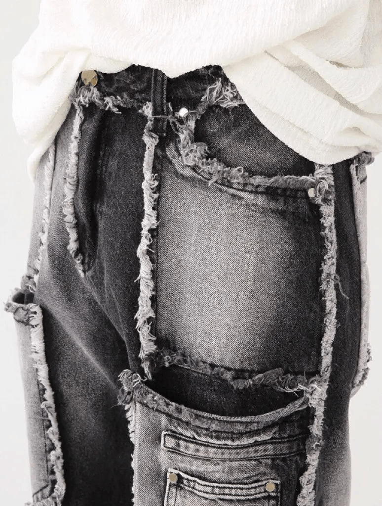 Japanese Brand × Vintage Retro punk distressed frayed jeans pants Size US 36 / EU 52 - 4 Thumbnail