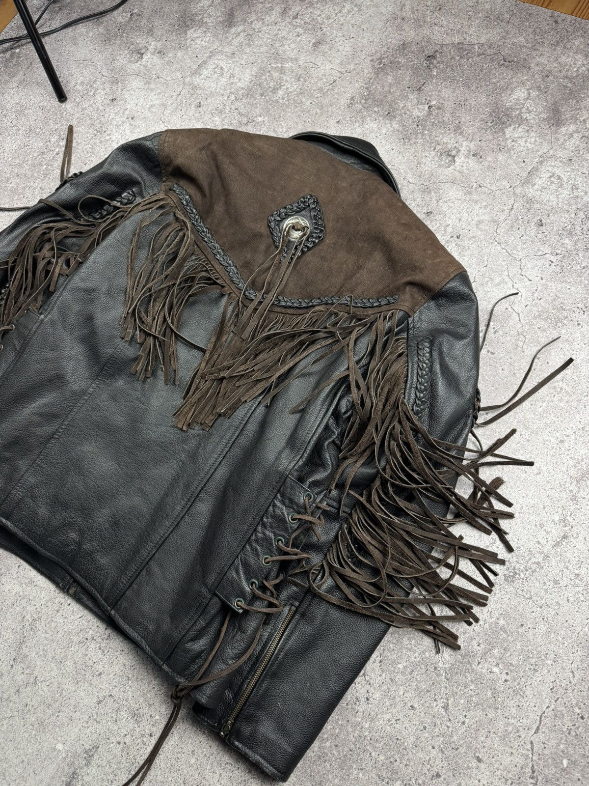 Vintage Vintage Suede Fringe Cowboy Western Leather Jacket Hype Rare Size US M / EU 48-50 / 2 - 24 Thumbnail