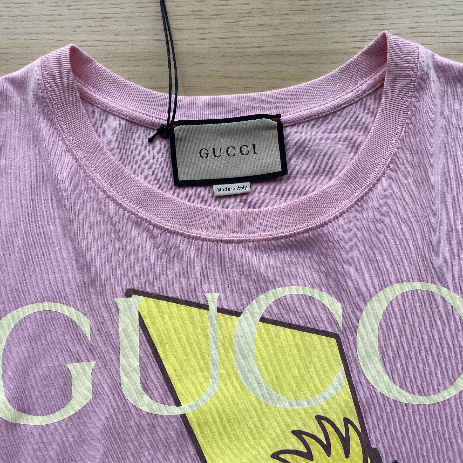 Gucci GUCCI Love Parade FW22 Banana Cat Women's Pink M Tee Size US M / EU 48-50 / 2 - 5 Thumbnail