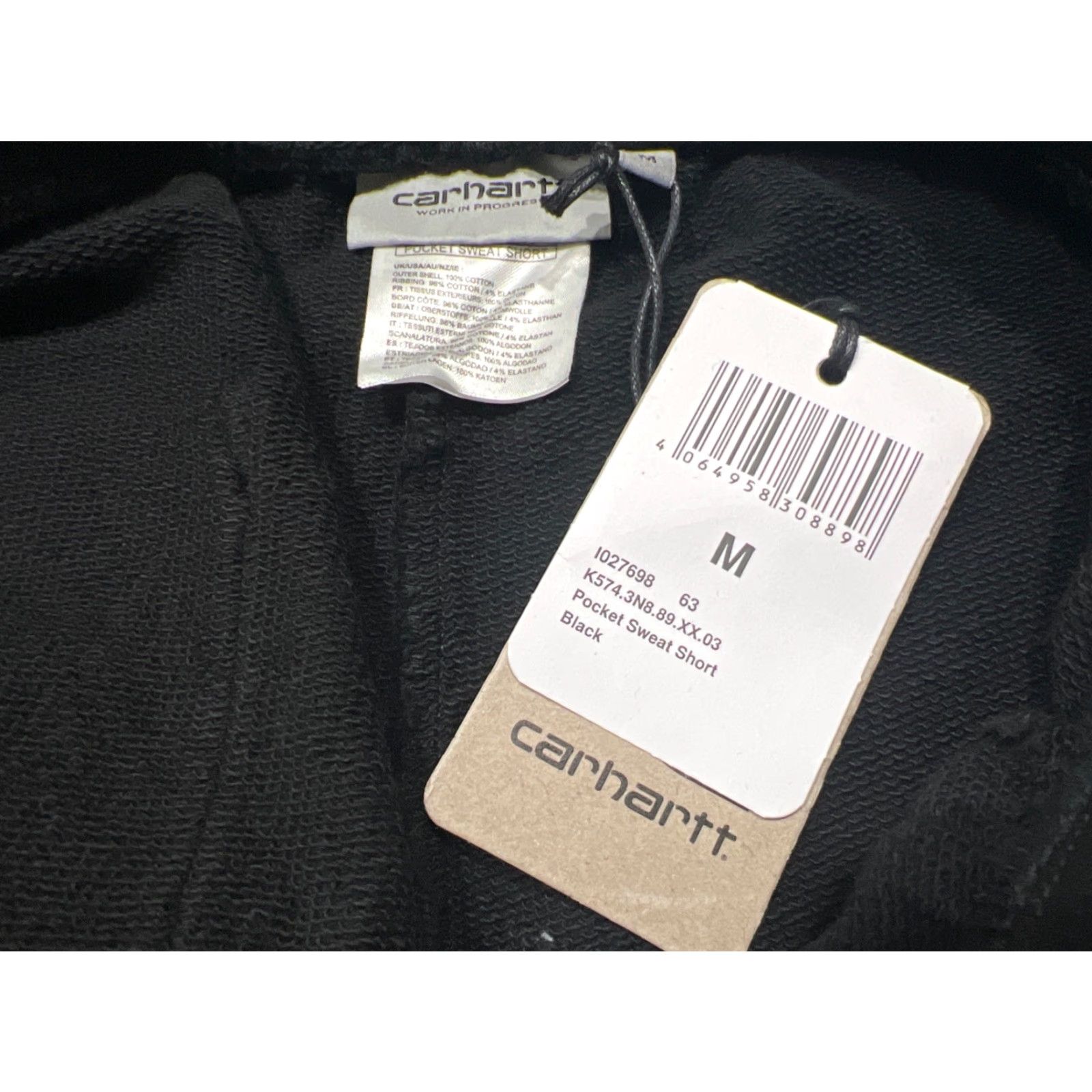Carhartt Wip Carhartt WIP Sweat Short Chase Black M Medium Men Size US 31 - 3 Thumbnail