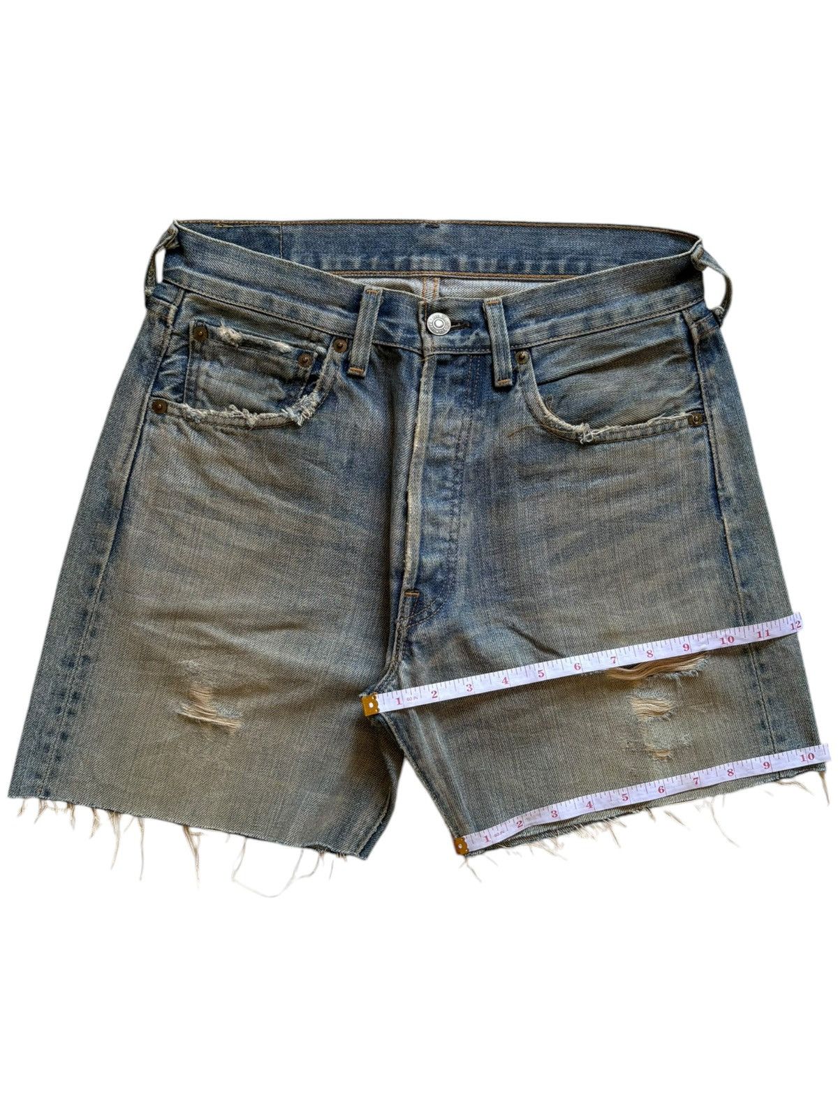 Levi's × Levi's Vintage Clothing Vintage 80s Levis 501 Big E Selvedge Mud Wash Jean Shorts Size US 29 - 17 Thumbnail